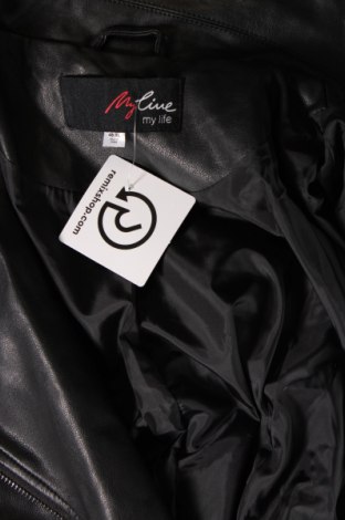 Ανδρικό δερμάτινο μπουφάν My Line, Μέγεθος XL, Χρώμα Μαύρο, Τιμή 25,16 €
