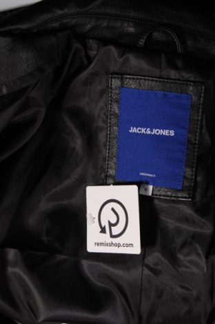 Férfi bőrdzseki Originals By Jack & Jones, Méret S, Szín Fekete, Ár 8 626 Ft