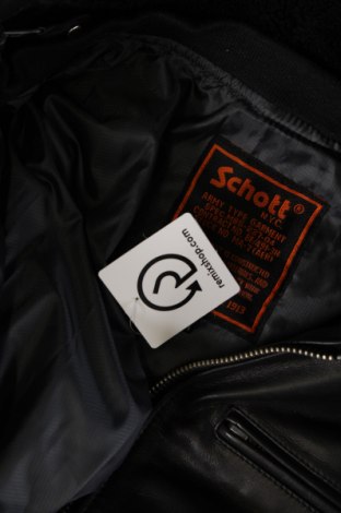 Ανδρικό δερμάτινο μπουφάν Schott, Μέγεθος M, Χρώμα Μαύρο, Τιμή 323,50 €