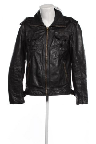 Pánska kožená bunda  Superdry, Veľkosť L, Farba Čierna, Cena  74,87 €