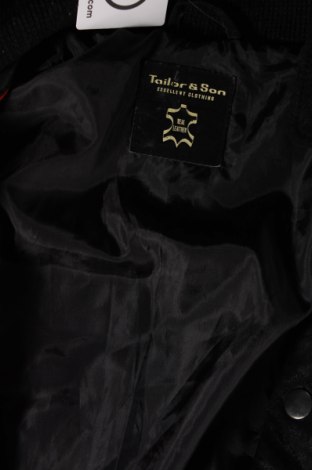 Мъжко кожено яке Tailor & Son, Размер XL, Цвят Черен, Цена 107,00 лв.