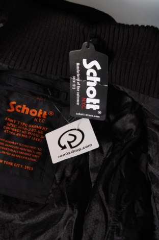 Мъжко палто Schott, Размер S, Цвят Черен, Цена 280,26 лв.