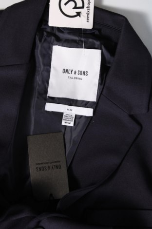 Ανδρικό σακάκι Only & Sons, Μέγεθος M, Χρώμα Μπλέ, Τιμή 20,57 €