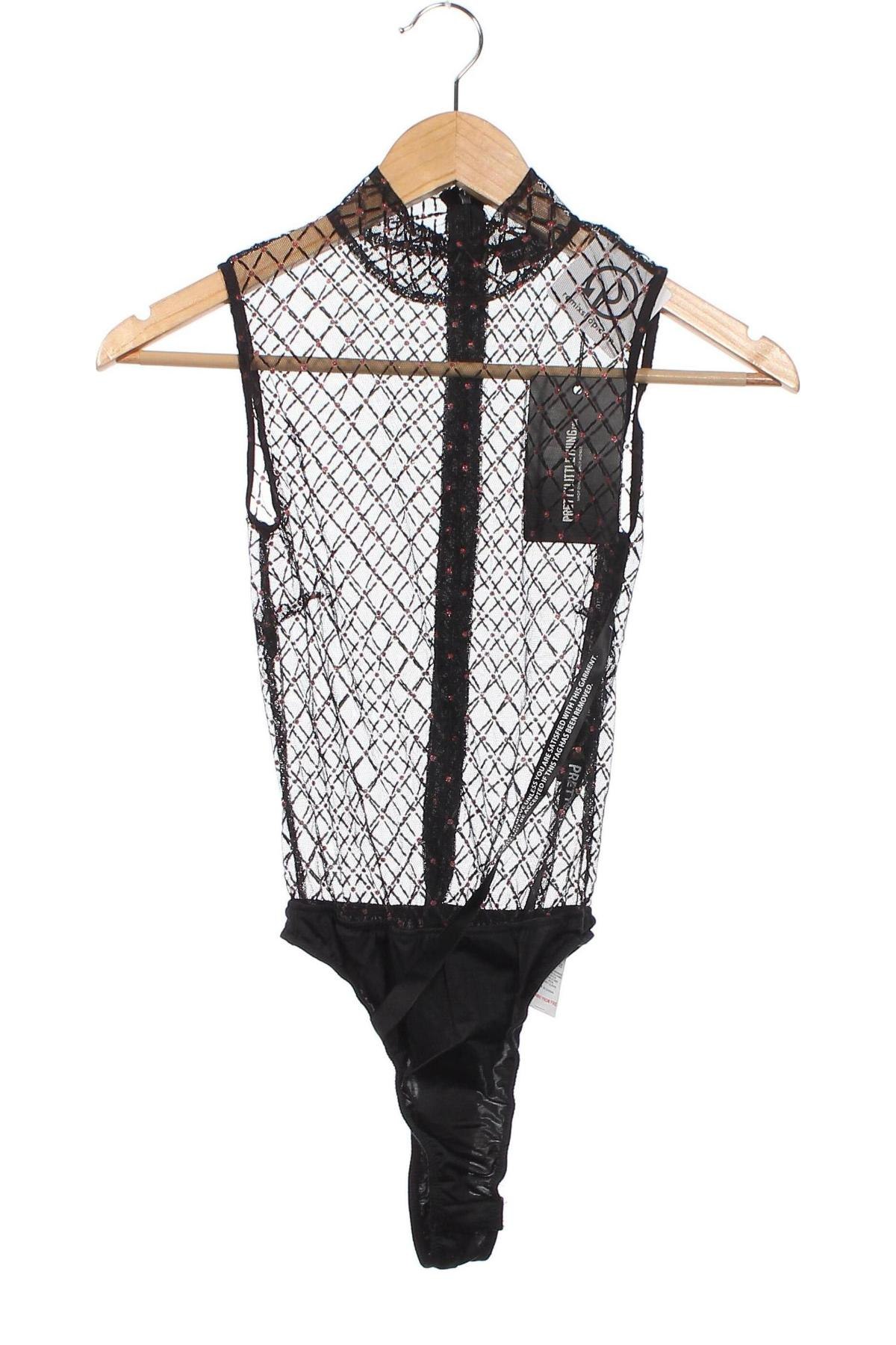 Bodysuit Pretty Little Thing, Μέγεθος XXS, Χρώμα Μαύρο, Τιμή 22,55 €