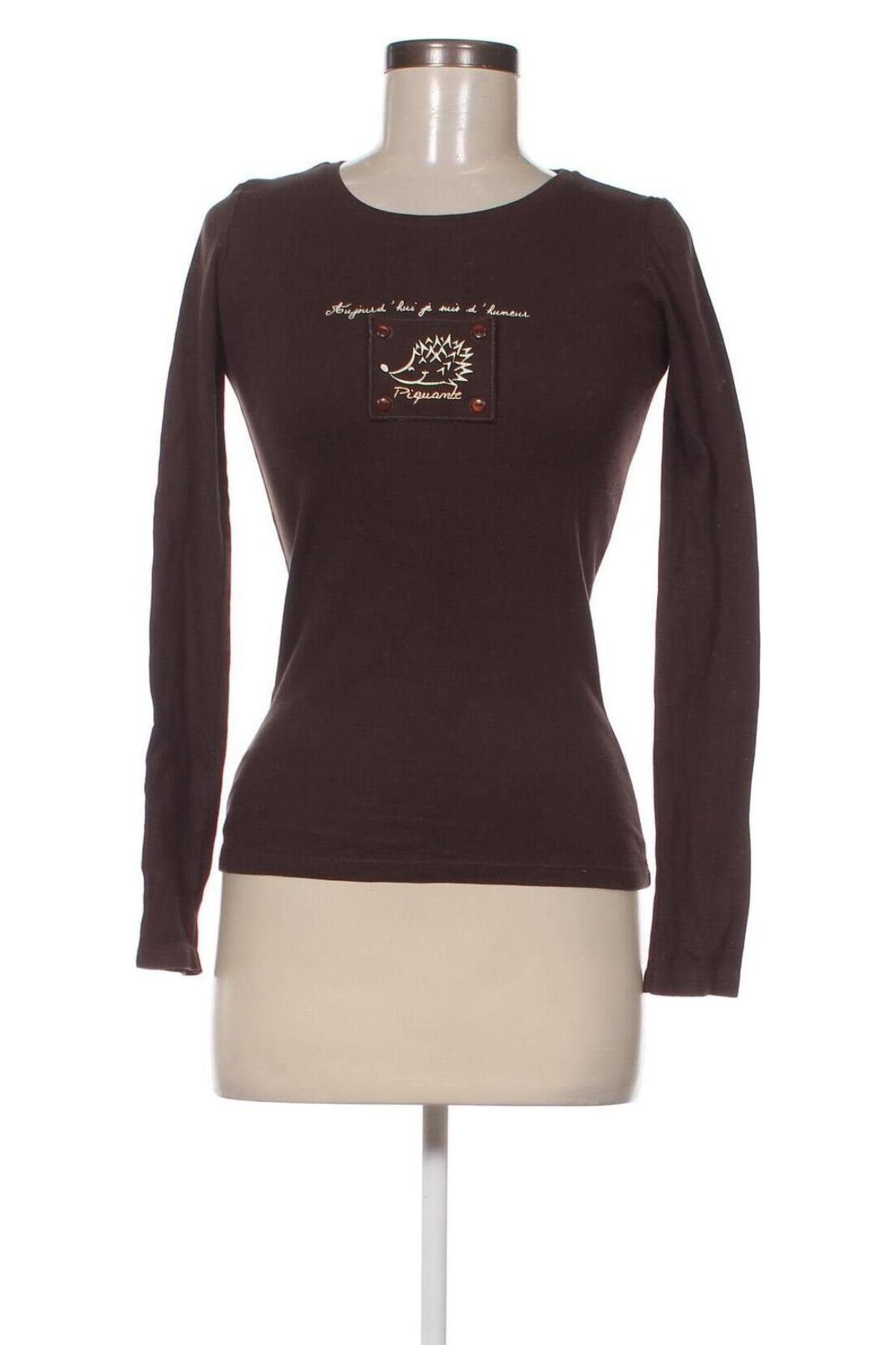 Γυναικεία μπλούζα Cache Cache, Μέγεθος XS, Χρώμα Καφέ, Τιμή 3,41 €