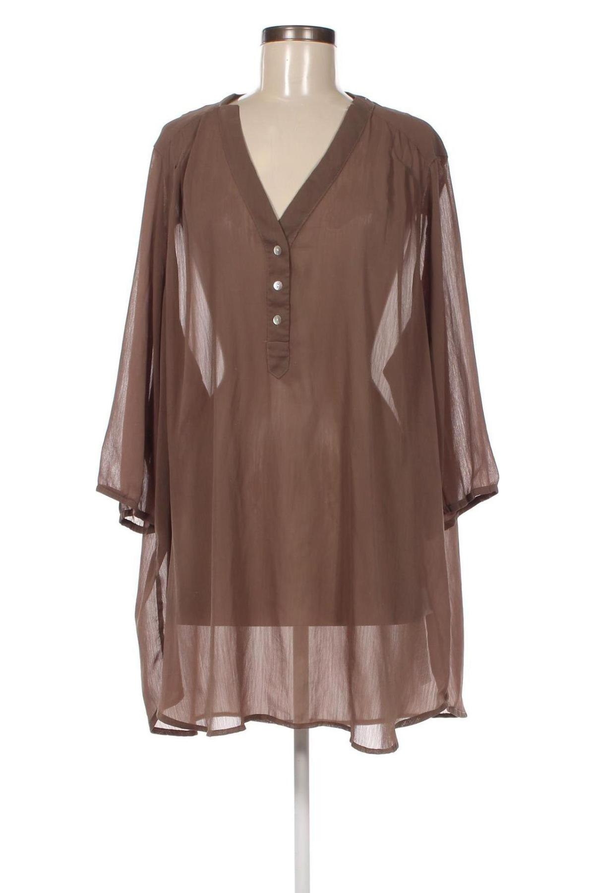 Дамска блуза Janina, Размер 3XL, Цвят Кафяв, Цена 5,89 лв.
