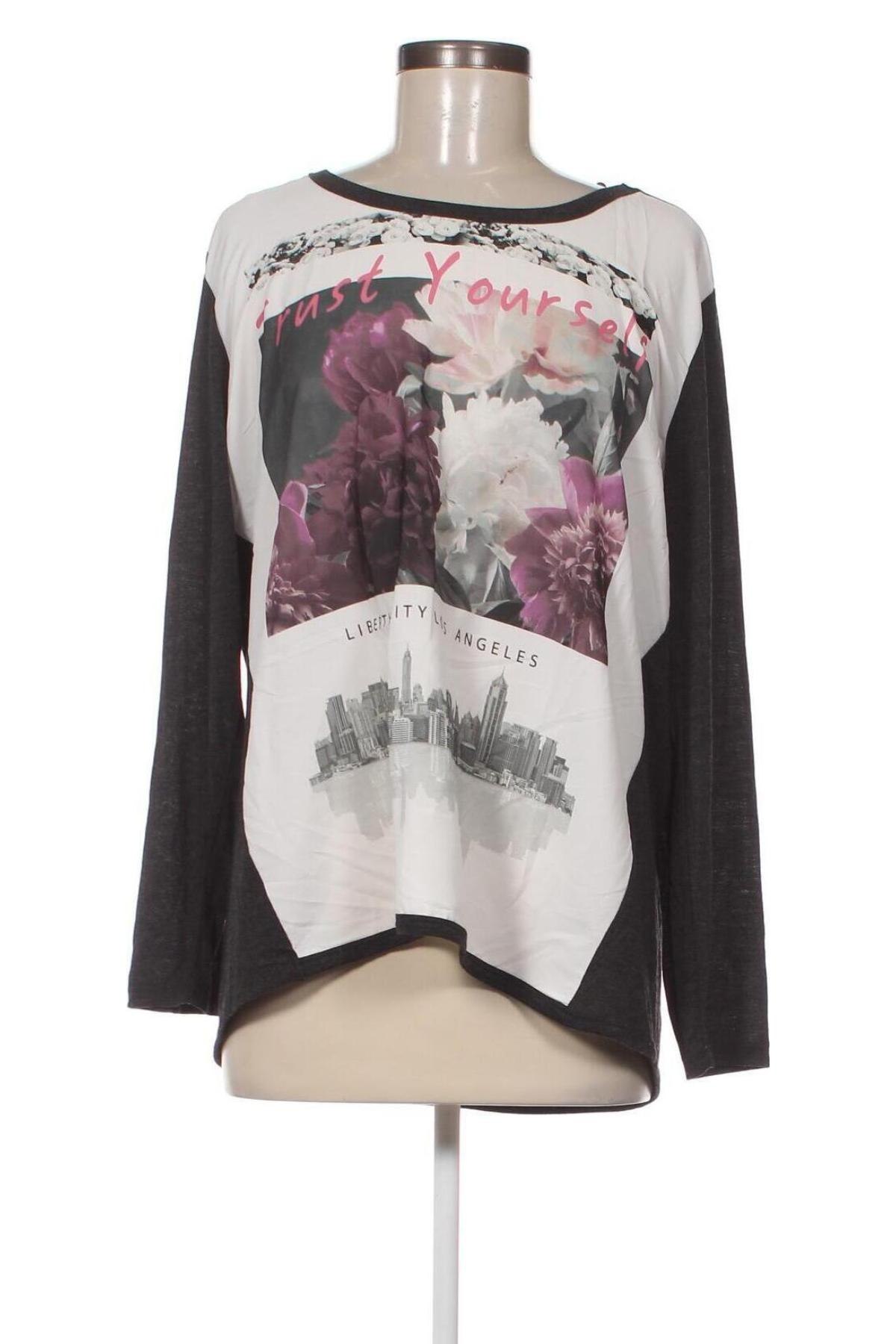 Γυναικεία μπλούζα Laura Torelli, Μέγεθος XL, Χρώμα Πολύχρωμο, Τιμή 2,59 €
