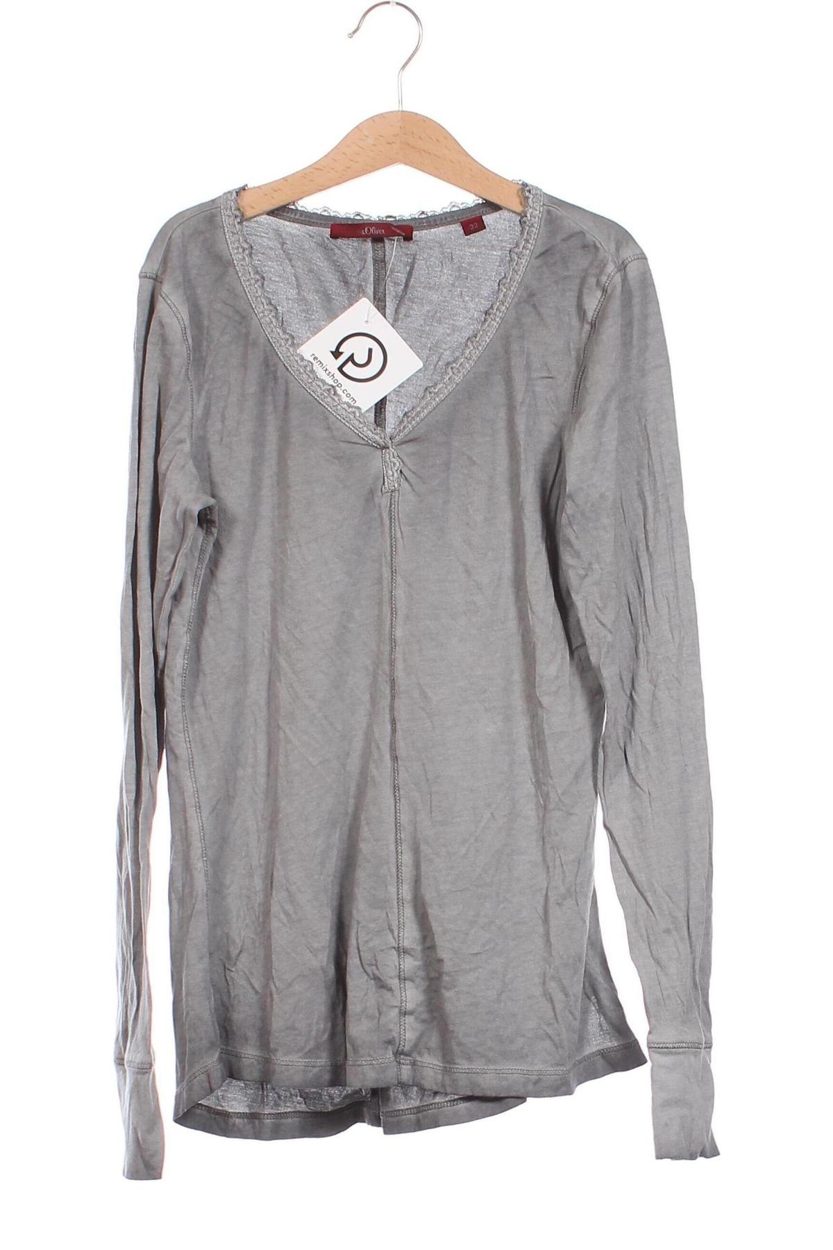 Γυναικεία μπλούζα S.Oliver, Μέγεθος XXS, Χρώμα Γκρί, Τιμή 3,06 €
