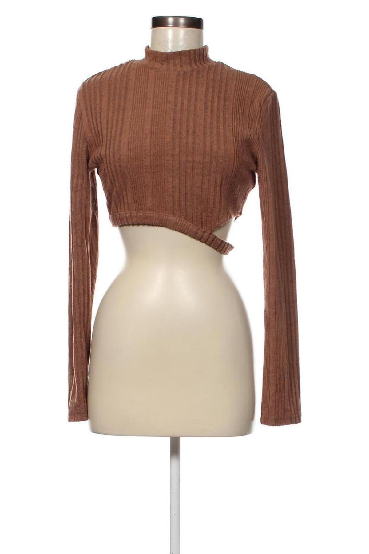 Дамска блуза SHEIN, Размер L, Цвят Кафяв, Цена 3,80 лв.