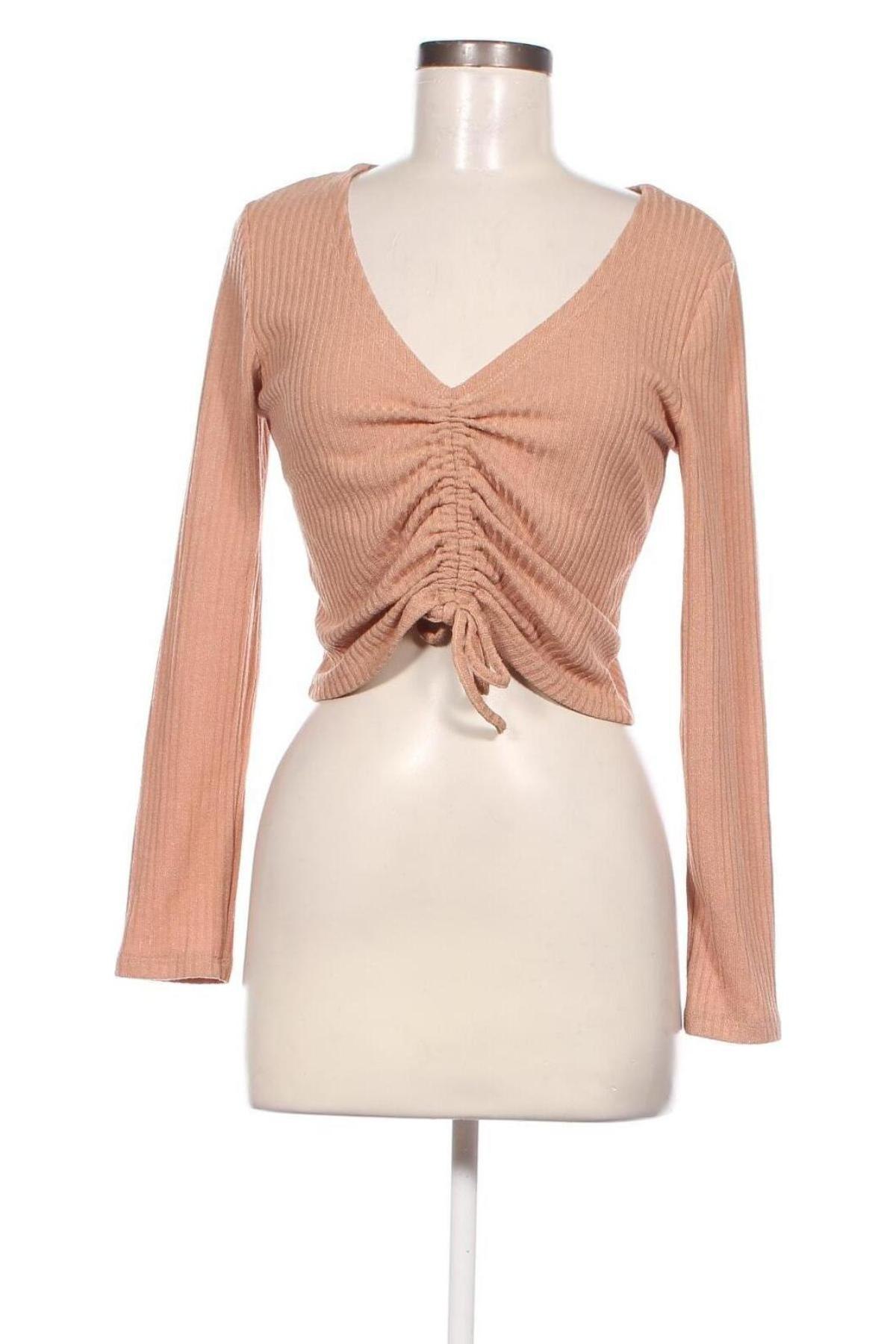 Γυναικεία μπλούζα SHEIN, Μέγεθος M, Χρώμα  Μπέζ, Τιμή 1,76 €