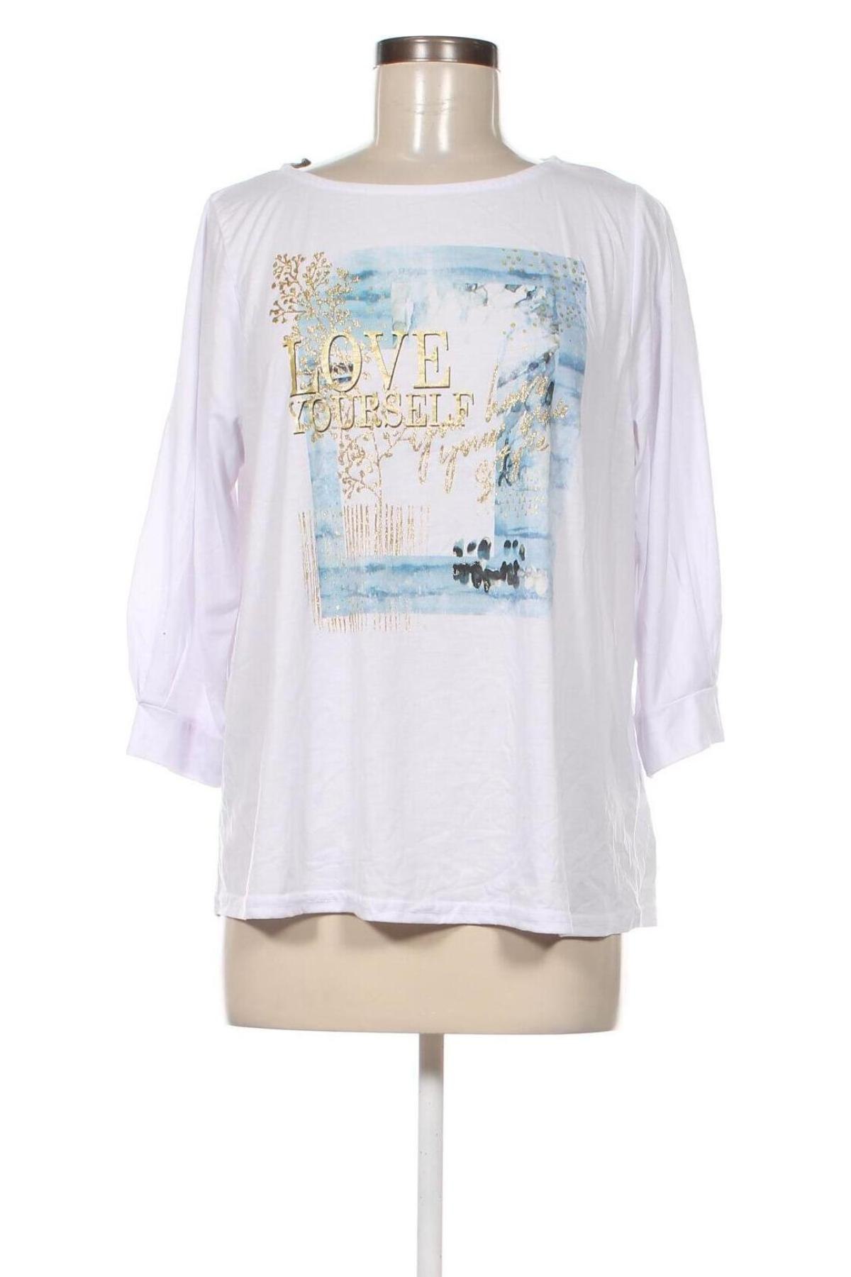 Γυναικεία μπλούζα Takko Fashion, Μέγεθος M, Χρώμα Λευκό, Τιμή 11,75 €