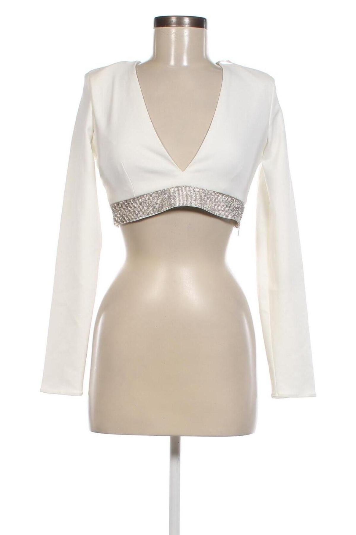 Дамска блуза Zara, Размер M, Цвят Бял, Цена 26,29 лв.
