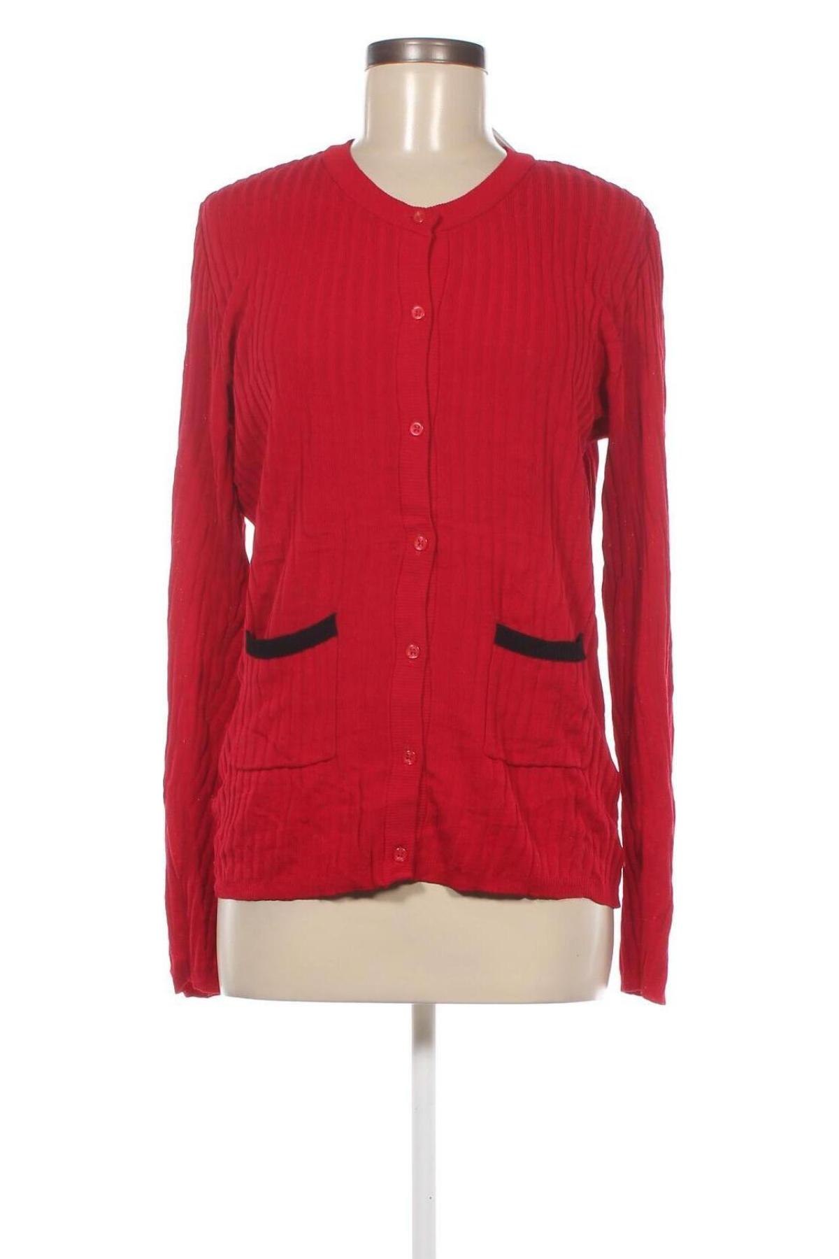 Damen Strickjacke Manguun, Größe L, Farbe Rot, Preis € 3,43