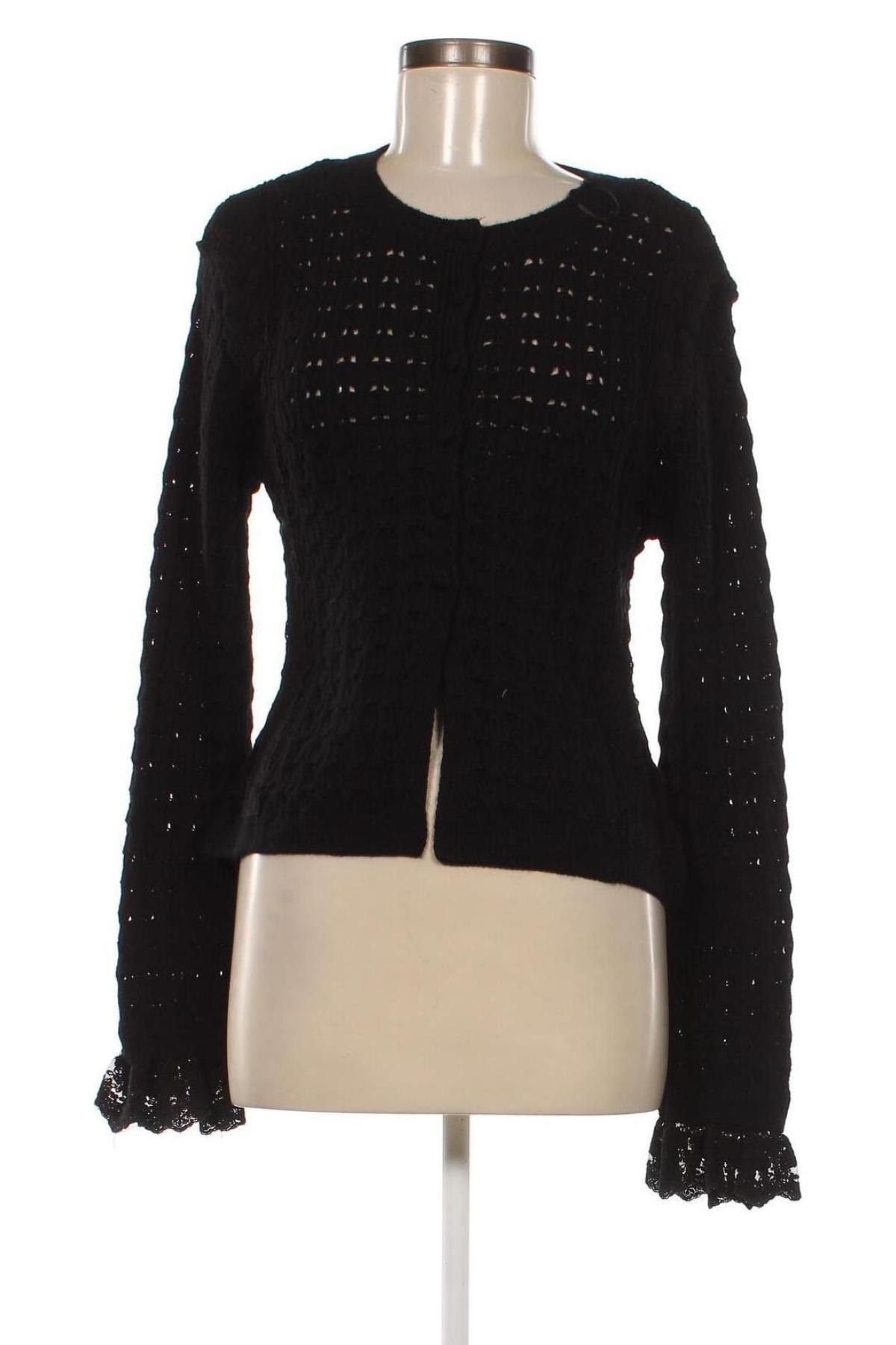 Damen Strickjacke Zara, Größe M, Farbe Schwarz, Preis 10,29 €
