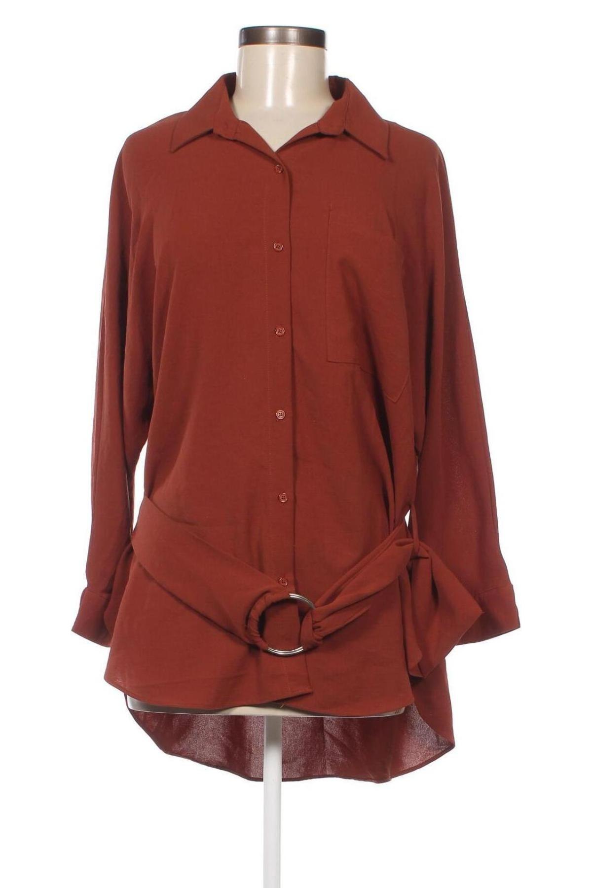 Γυναικείο πουκάμισο Fashion nova, Μέγεθος M, Χρώμα Καφέ, Τιμή 4,17 €