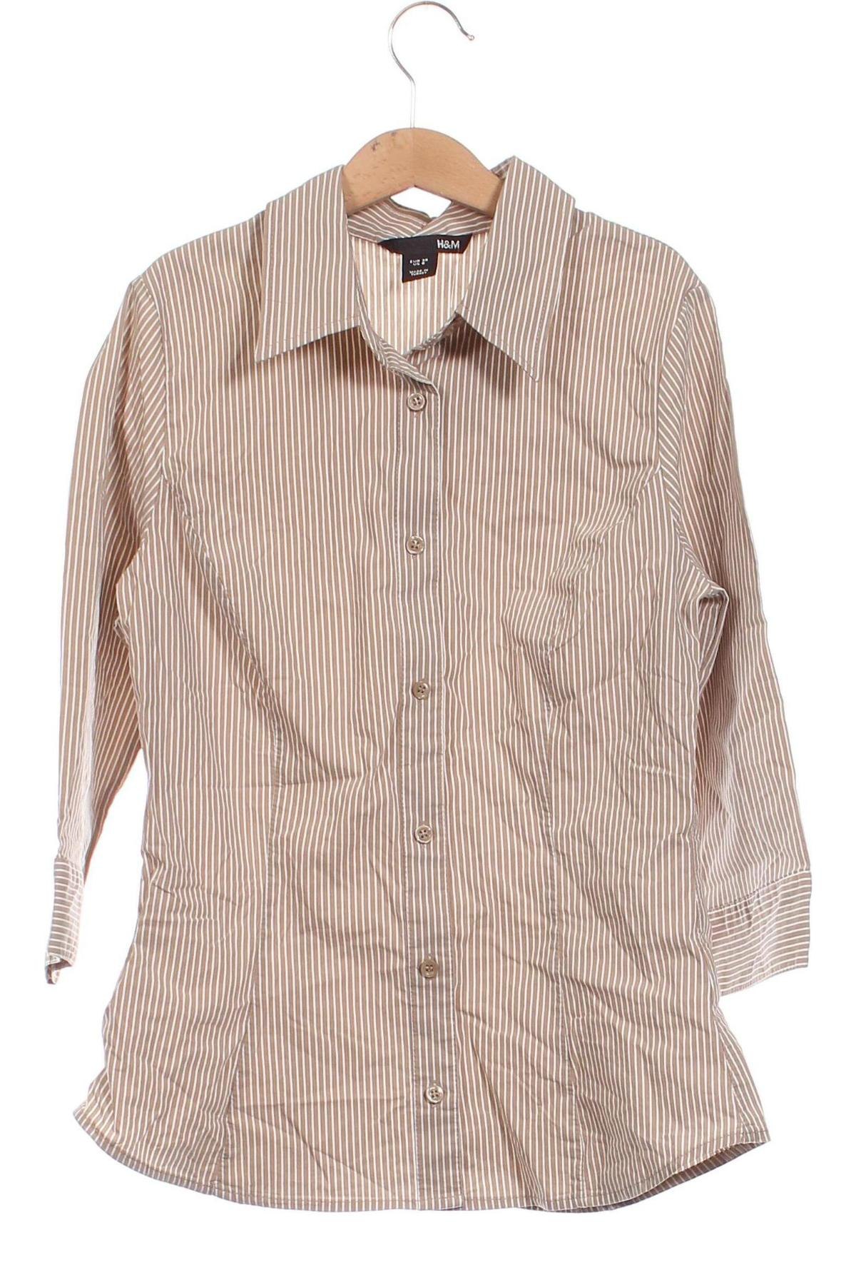 Дамска риза H&M, Размер XS, Цвят Кафяв, Цена 4,25 лв.