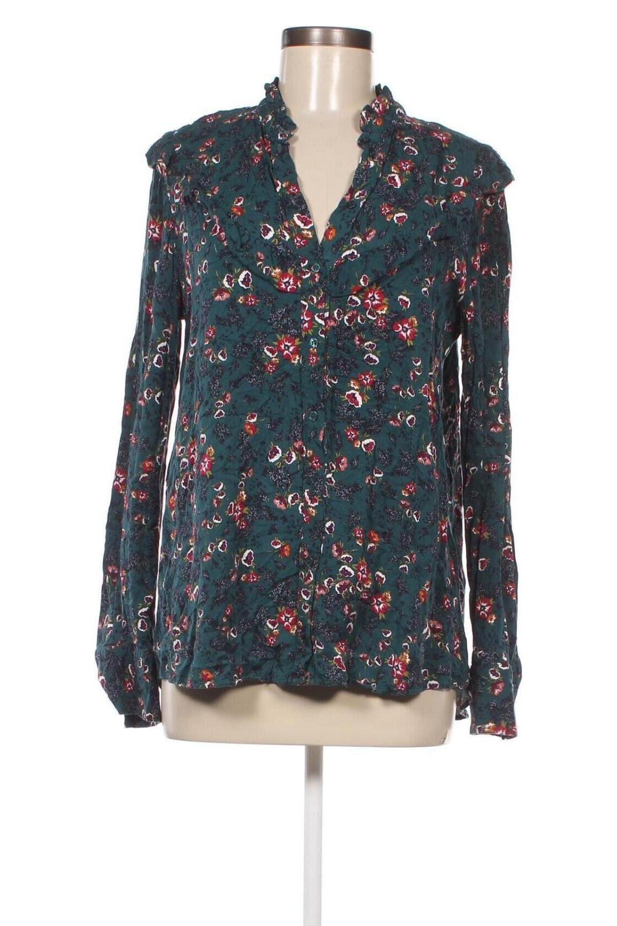 Γυναικείο πουκάμισο Promod, Μέγεθος L, Χρώμα Πράσινο, Τιμή 8,46 €