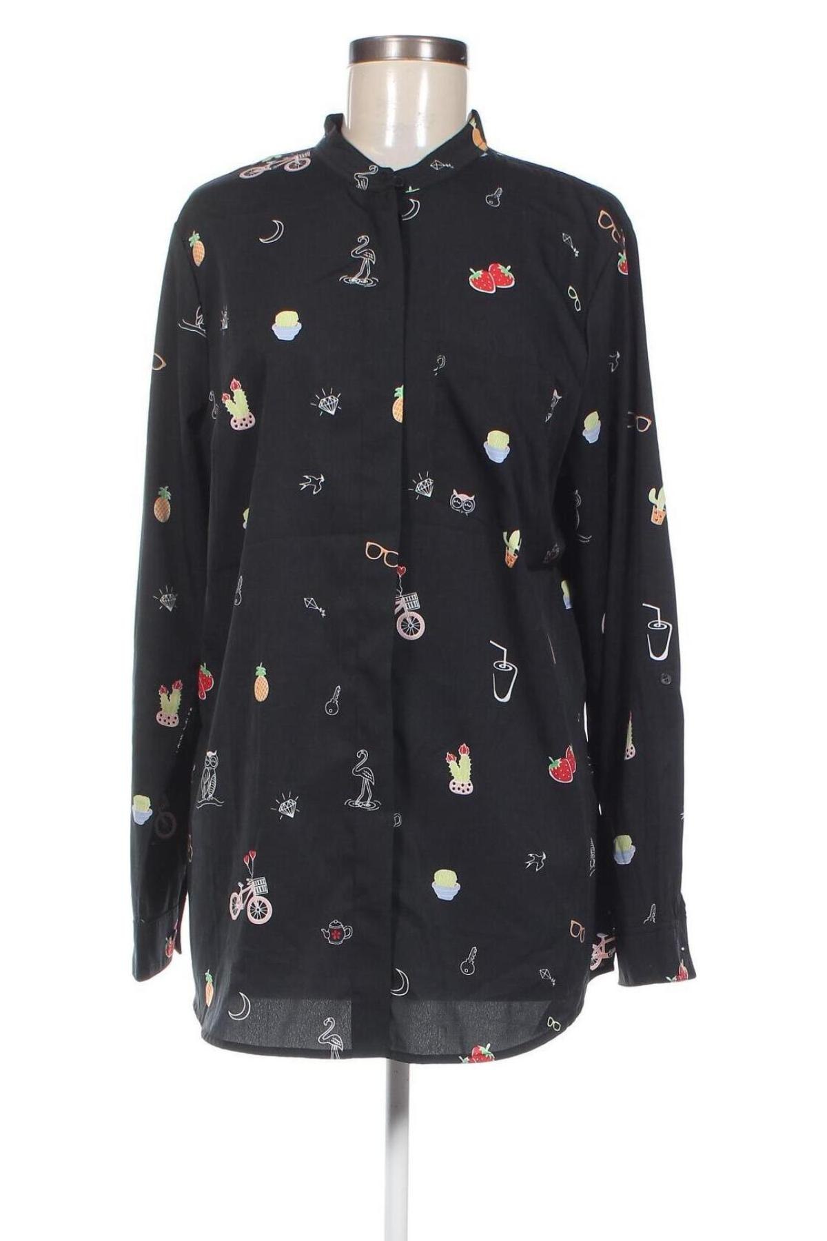 Γυναικείο πουκάμισο Rainbow, Μέγεθος M, Χρώμα Μαύρο, Τιμή 15,46 €