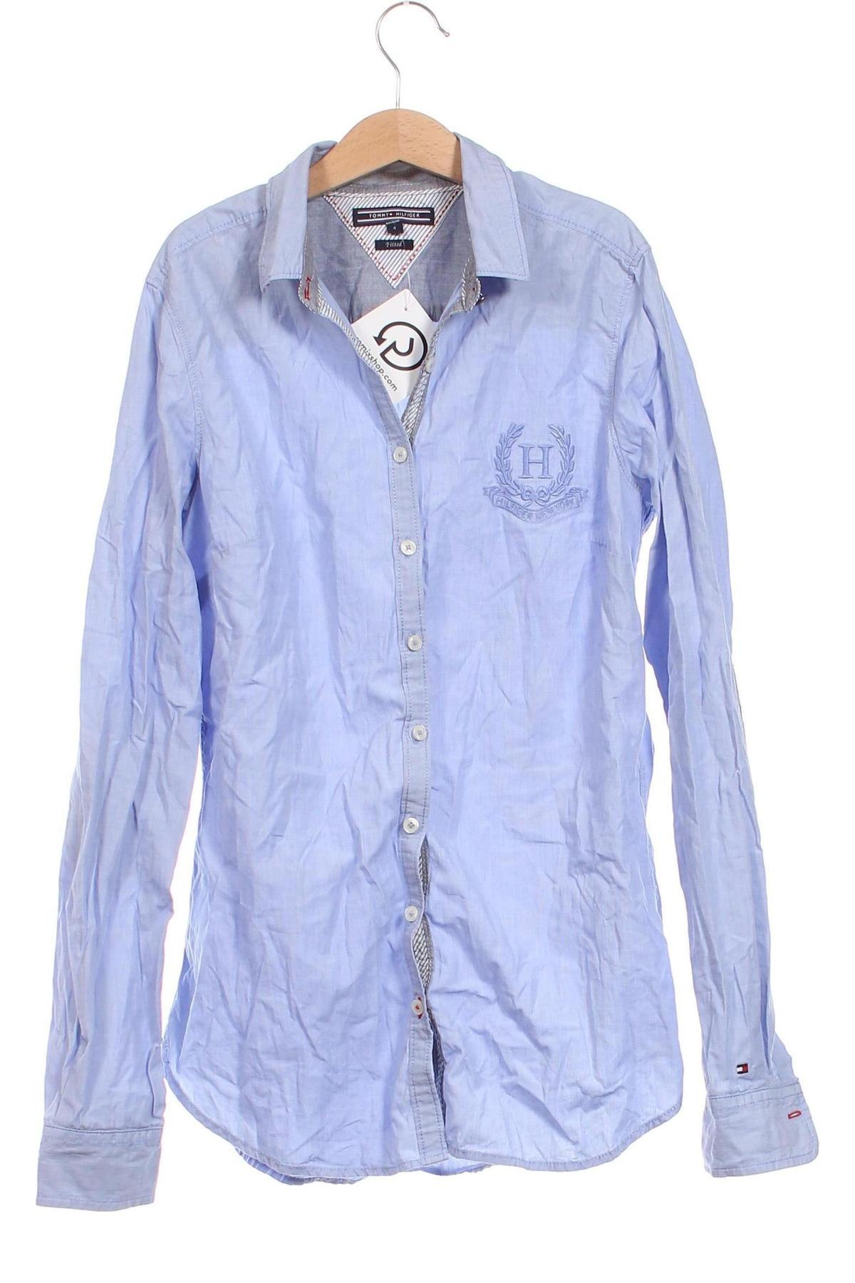 Γυναικείο πουκάμισο Tommy Hilfiger, Μέγεθος XS, Χρώμα Μπλέ, Τιμή 27,59 €