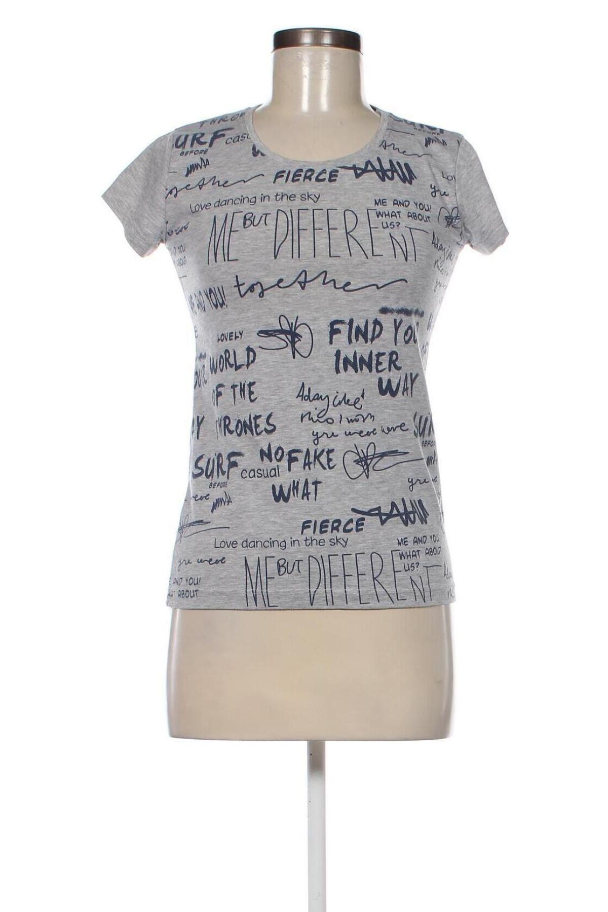 Γυναικείο t-shirt, Μέγεθος S, Χρώμα Γκρί, Τιμή 6,65 €