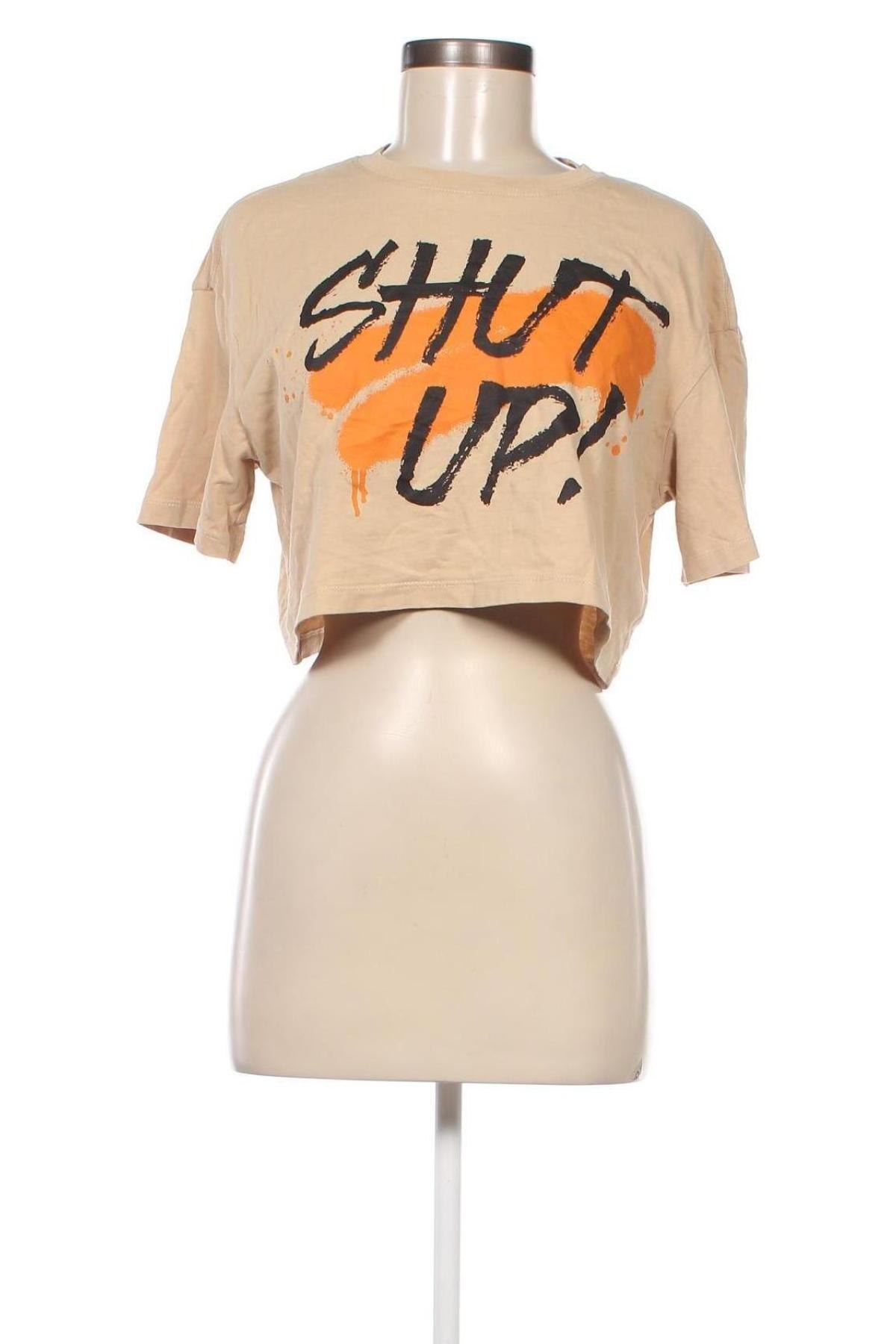 Γυναικείο t-shirt Fb Sister, Μέγεθος XS, Χρώμα  Μπέζ, Τιμή 8,04 €