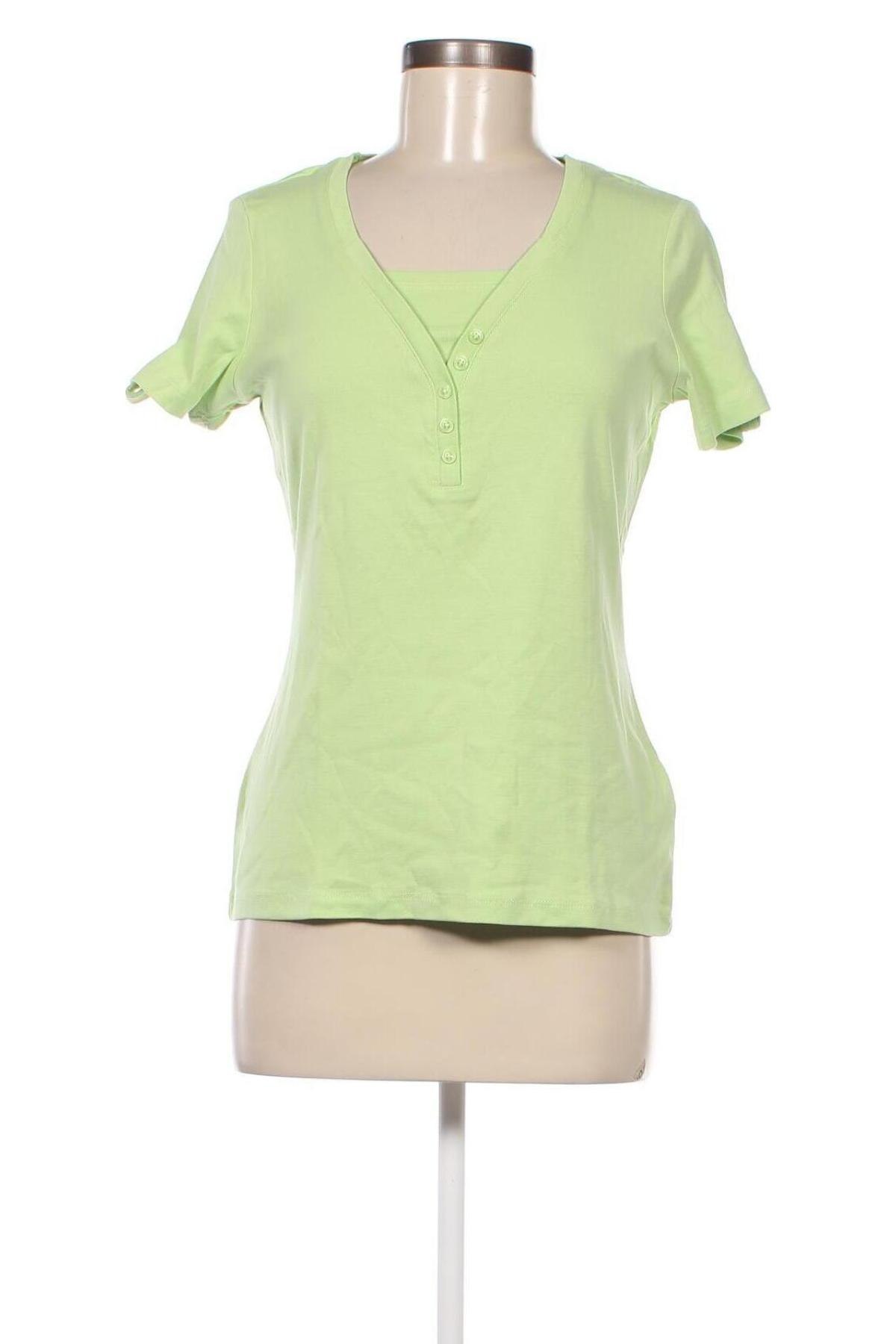 Γυναικείο t-shirt G.W., Μέγεθος L, Χρώμα Πράσινο, Τιμή 12,37 €