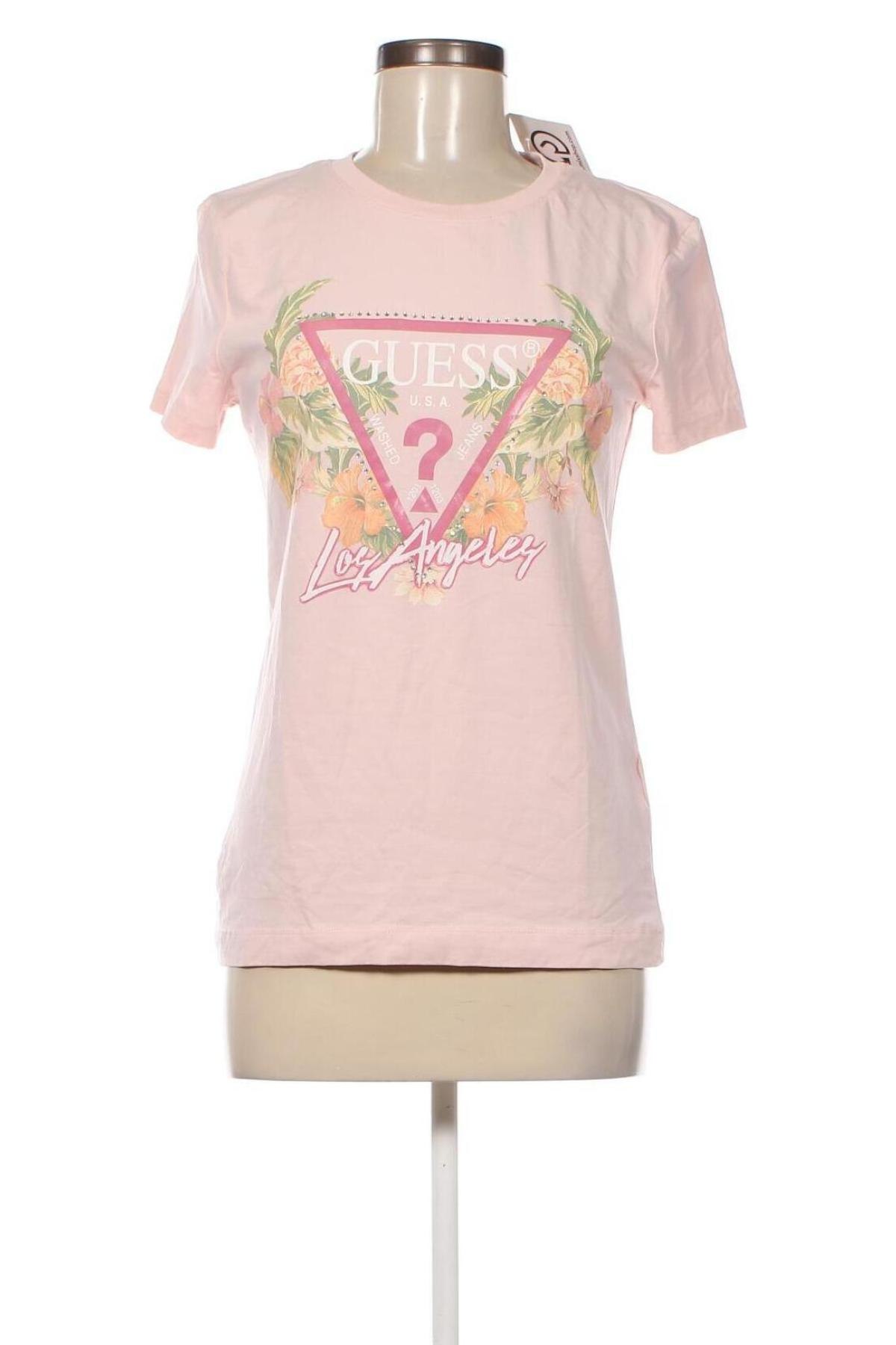 Дамска тениска Guess, Размер L, Цвят Розов, Цена 38,00 лв.