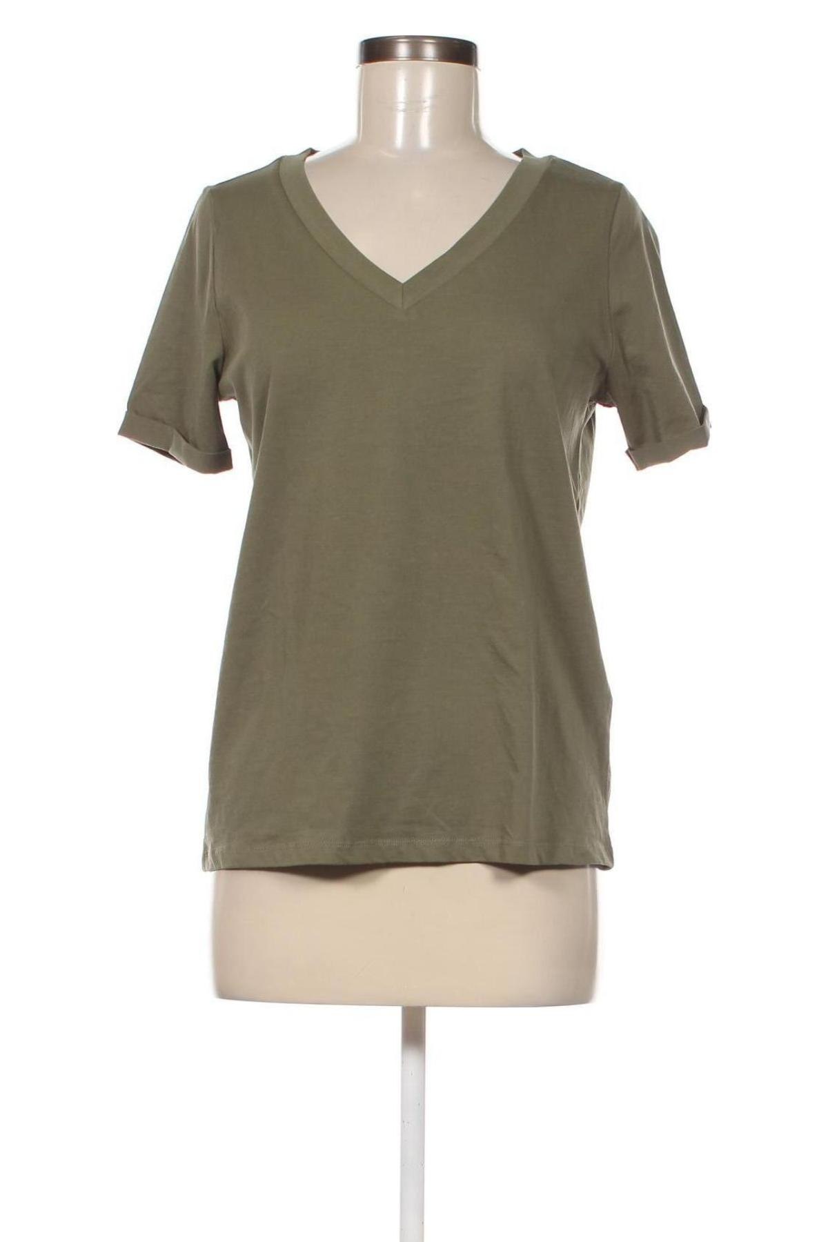 Γυναικείο t-shirt Pieces, Μέγεθος S, Χρώμα Πράσινο, Τιμή 13,92 €
