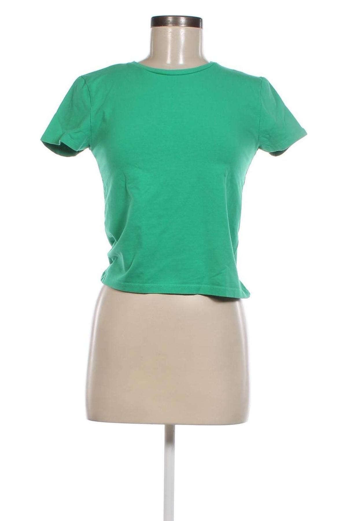 Γυναικείο t-shirt Zara, Μέγεθος M, Χρώμα Πράσινο, Τιμή 14,58 €