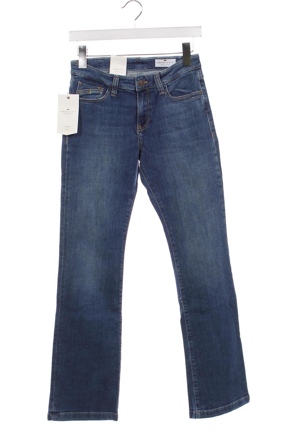 Damskie jeansy Cross Jeans, Rozmiar XS, Kolor Niebieski, Cena 67,44 zł