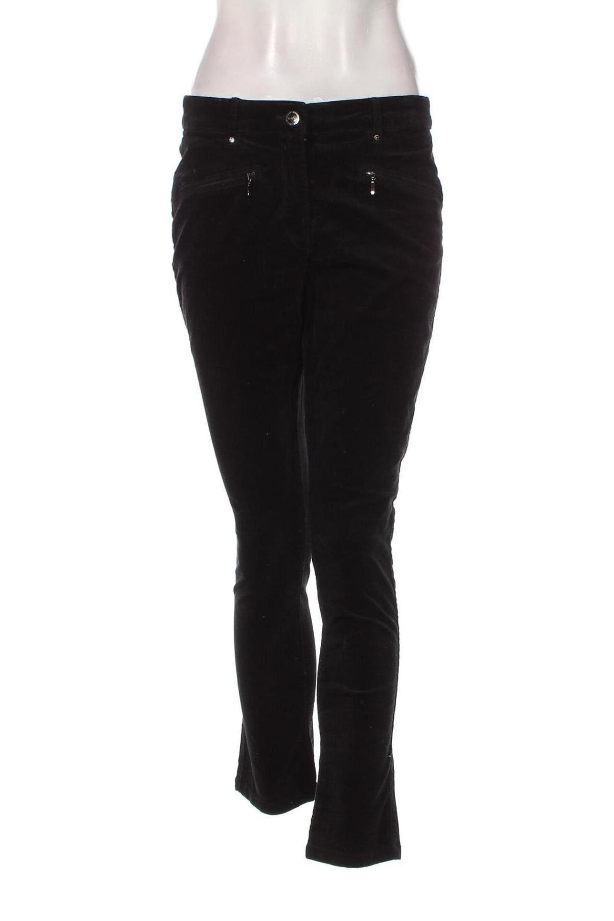 Pantaloni de velvet de femei Canda, Mărime S, Culoare Negru, Preț 33,39 Lei
