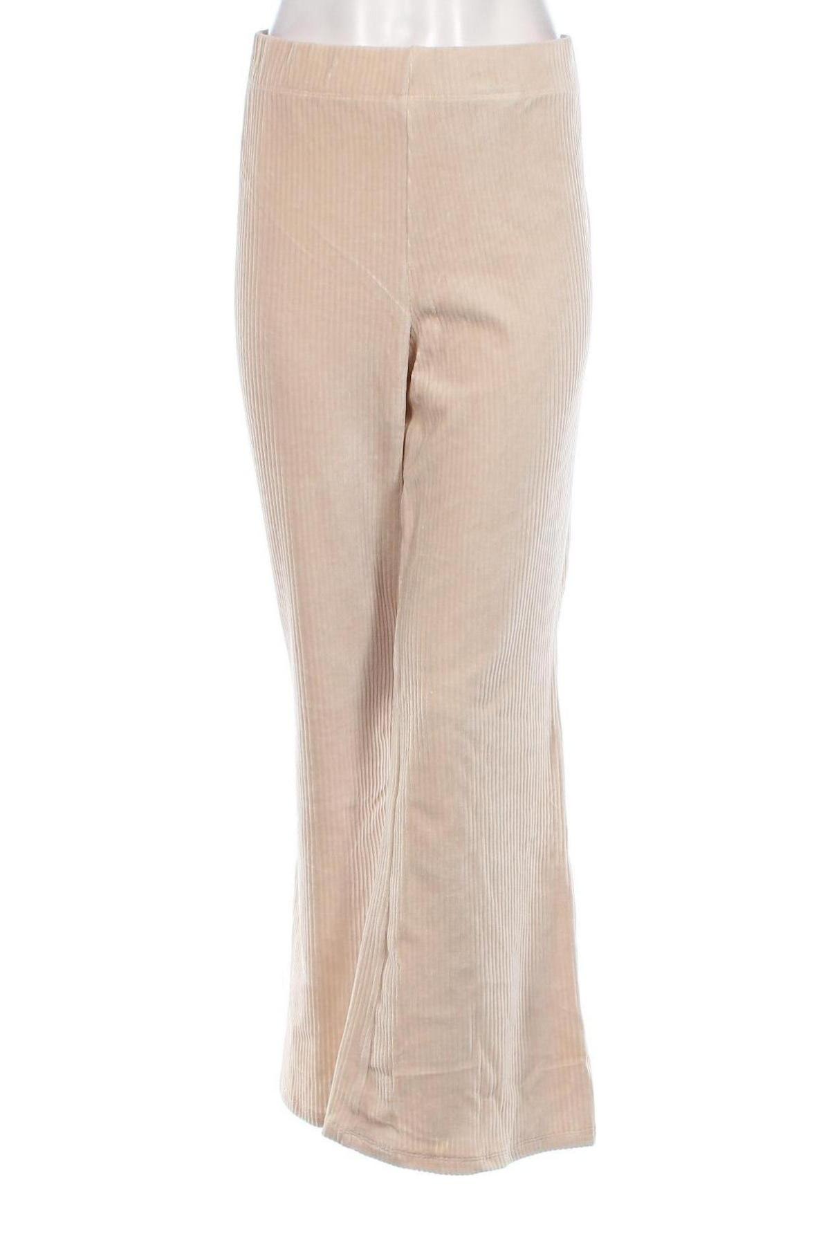 Pantaloni de velvet de femei ONLY, Mărime 3XL, Culoare Bej, Preț 177,63 Lei