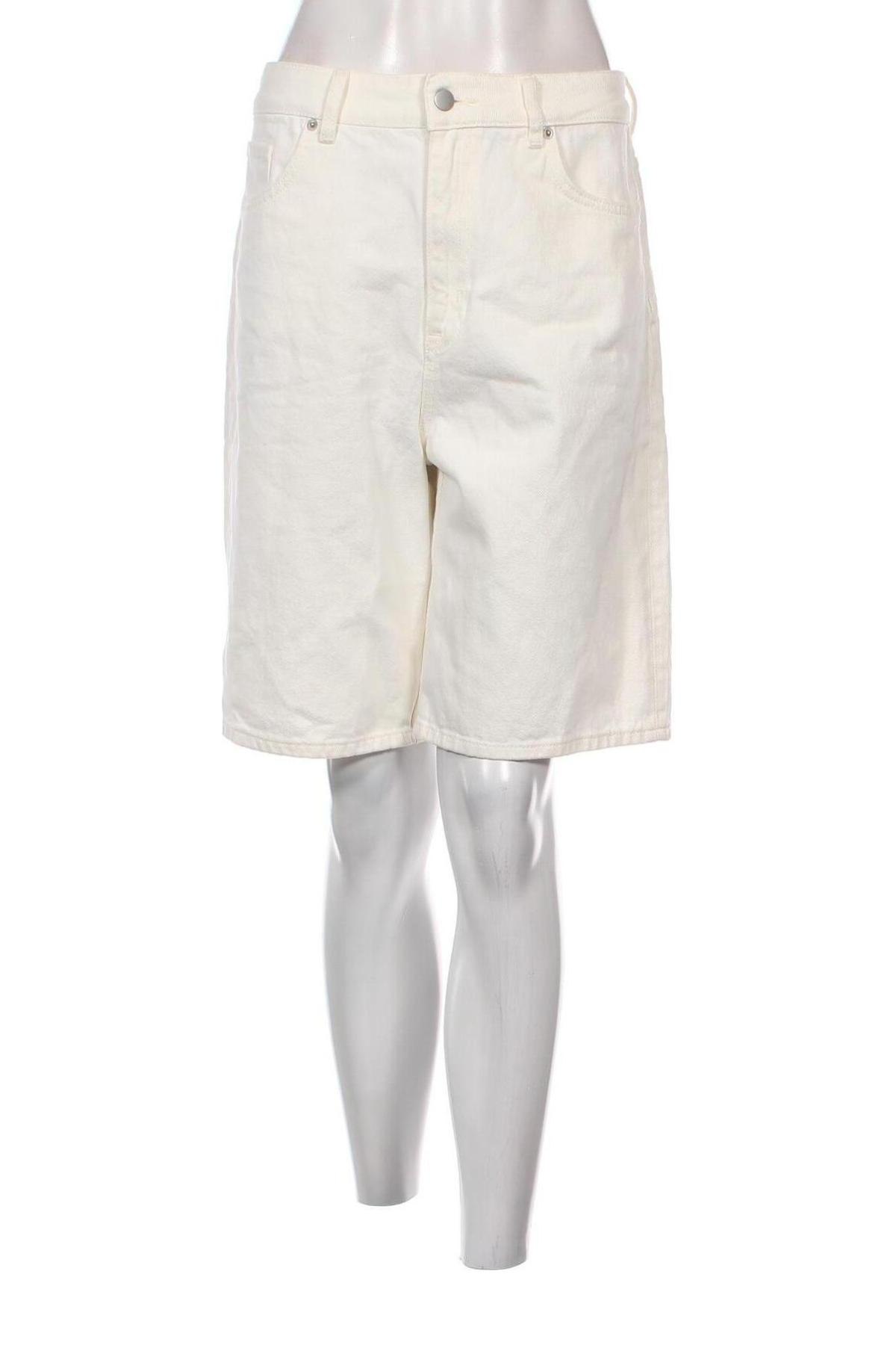 Дамски къс панталон H&M, Размер L, Цвят Екрю, Цена 19,00 лв.