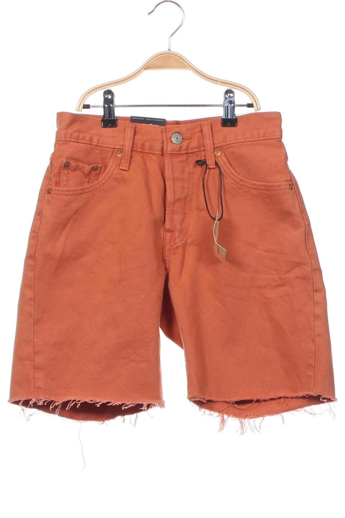 Γυναικείο κοντό παντελόνι Levi's, Μέγεθος XXS, Χρώμα Πορτοκαλί, Τιμή 19,59 €