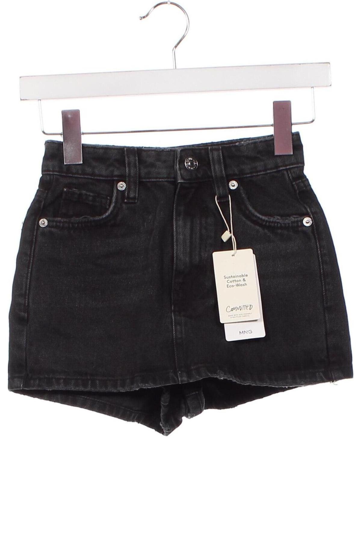 Γυναικείο κοντό παντελόνι Mango, Μέγεθος XXS, Χρώμα Μαύρο, Τιμή 20,62 €
