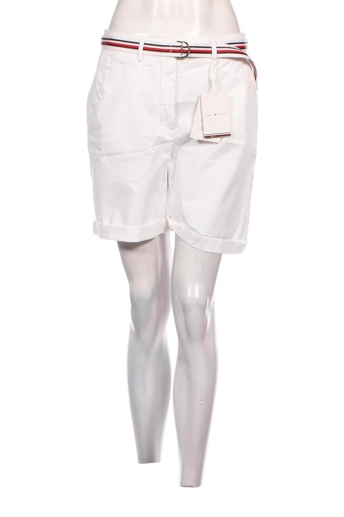 Pantaloni scurți de femei Tommy Hilfiger, Mărime S, Culoare Alb, Preț 447,37 Lei