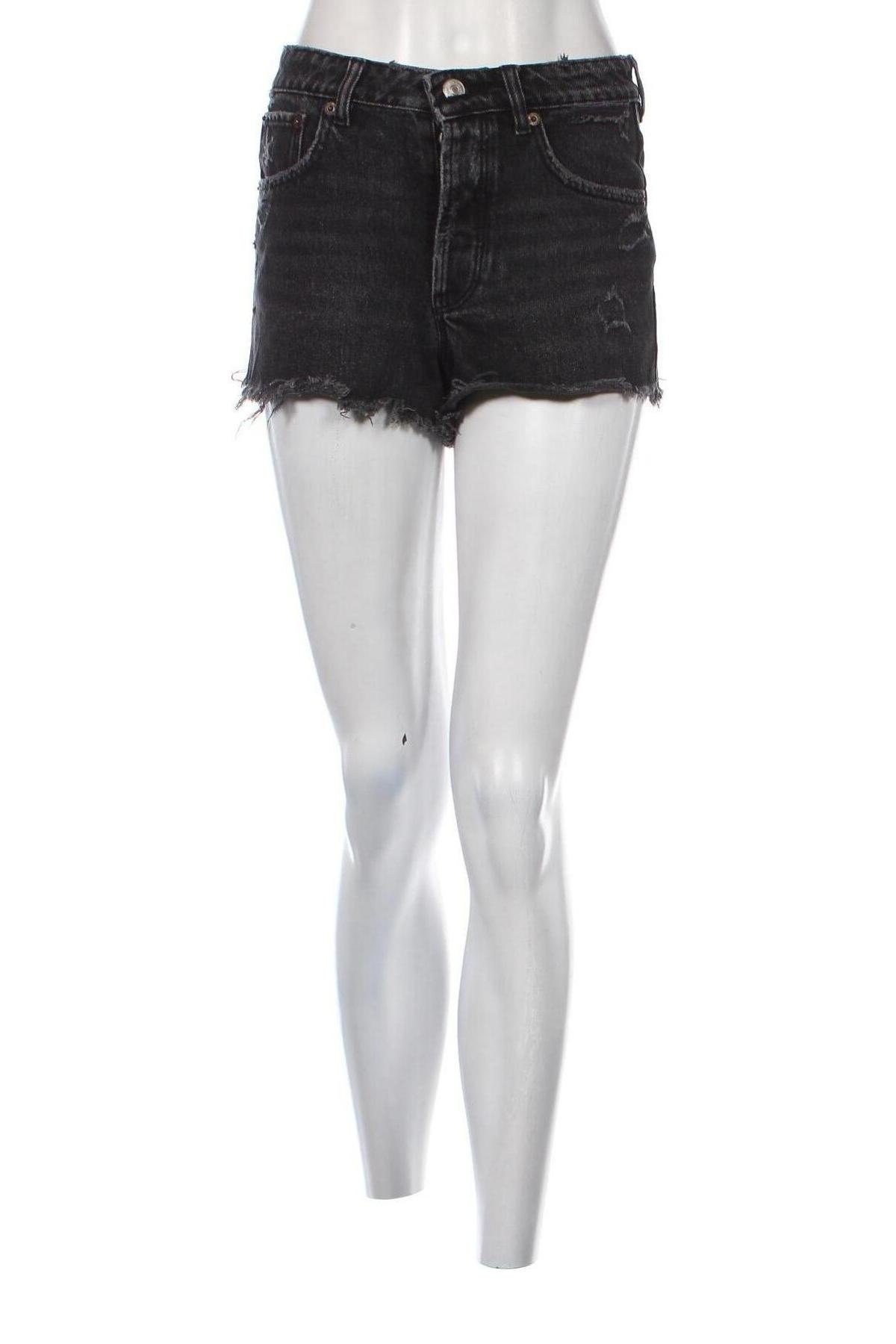 Дамски къс панталон Zara, Размер XS, Цвят Сив, Цена 19,95 лв.