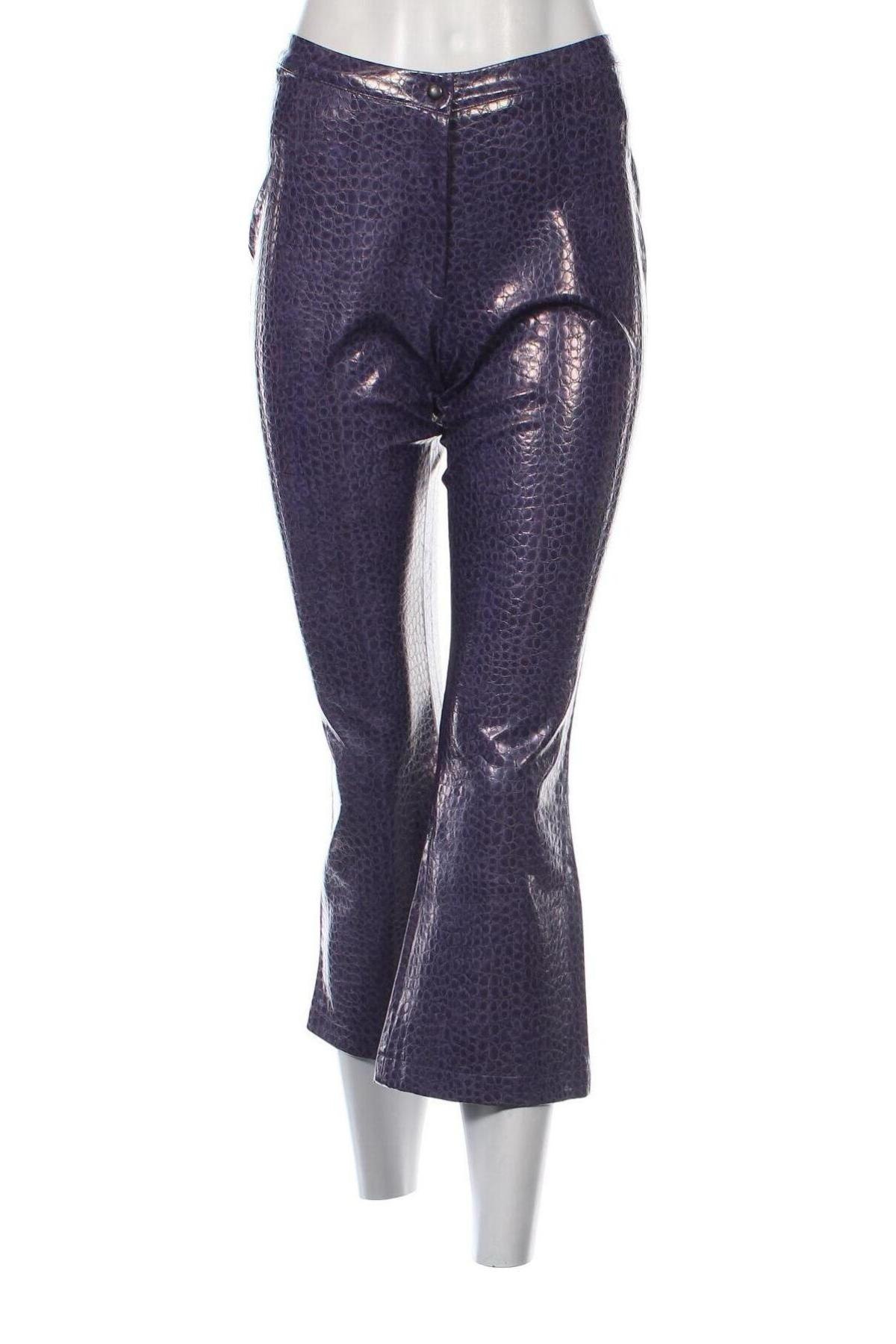 Dámské kožené kalhoty  Q/S by S.Oliver, Velikost XS, Barva Fialová, Cena  385,00 Kč