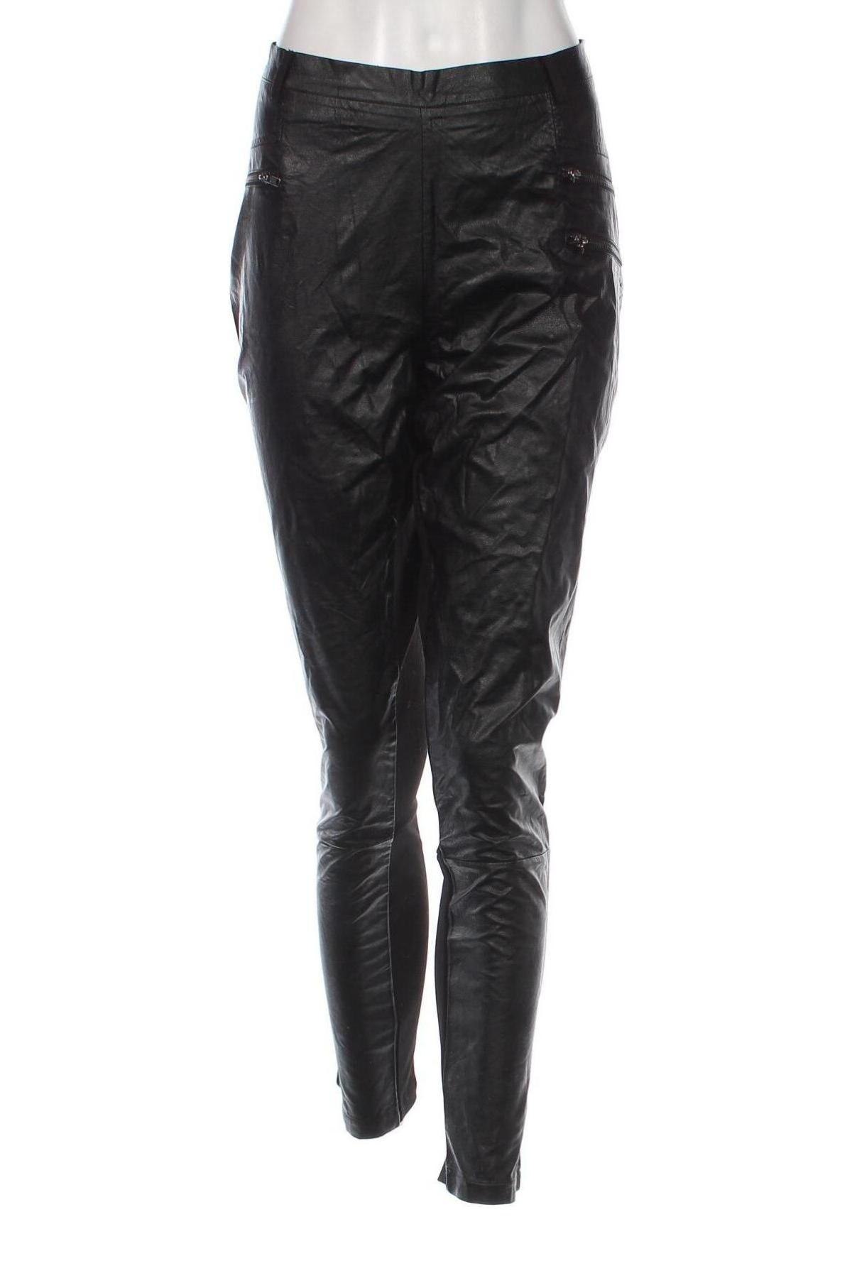 Γυναικείο παντελόνι δερμάτινο Qed London, Μέγεθος XL, Χρώμα Μαύρο, Τιμή 6,68 €