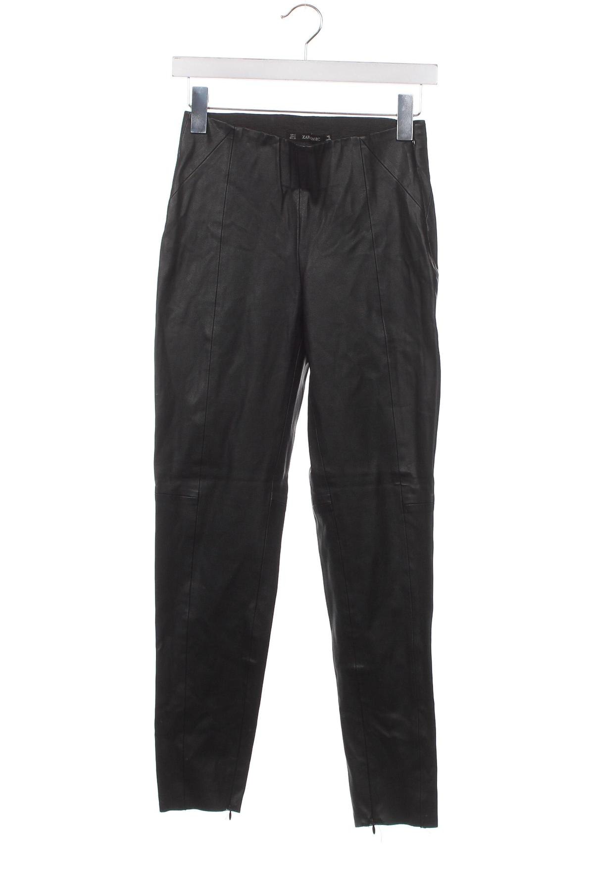 Γυναικείο παντελόνι δερμάτινο Zara, Μέγεθος S, Χρώμα Μαύρο, Τιμή 12,37 €