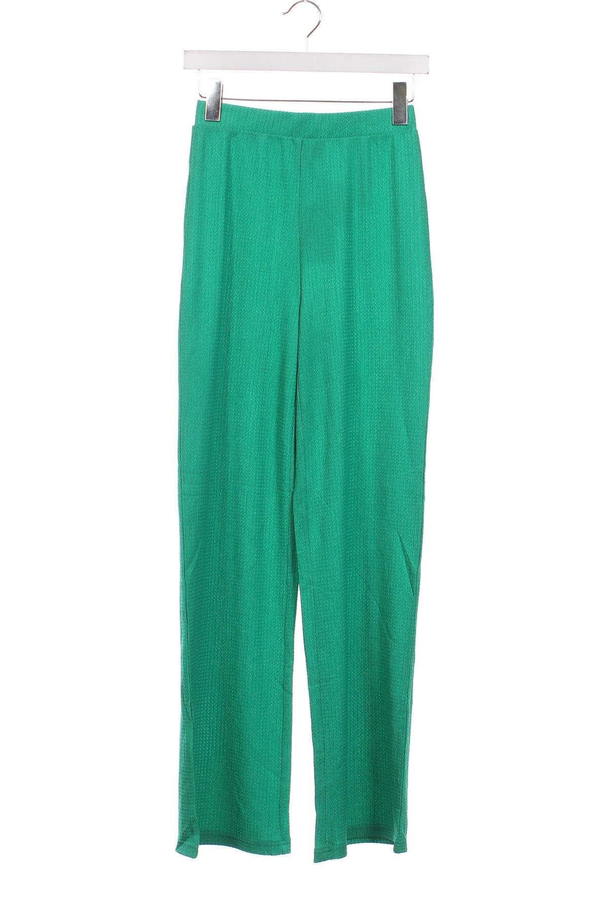 Γυναικείο παντελόνι Pieces, Μέγεθος XS, Χρώμα Πράσινο, Τιμή 11,97 €