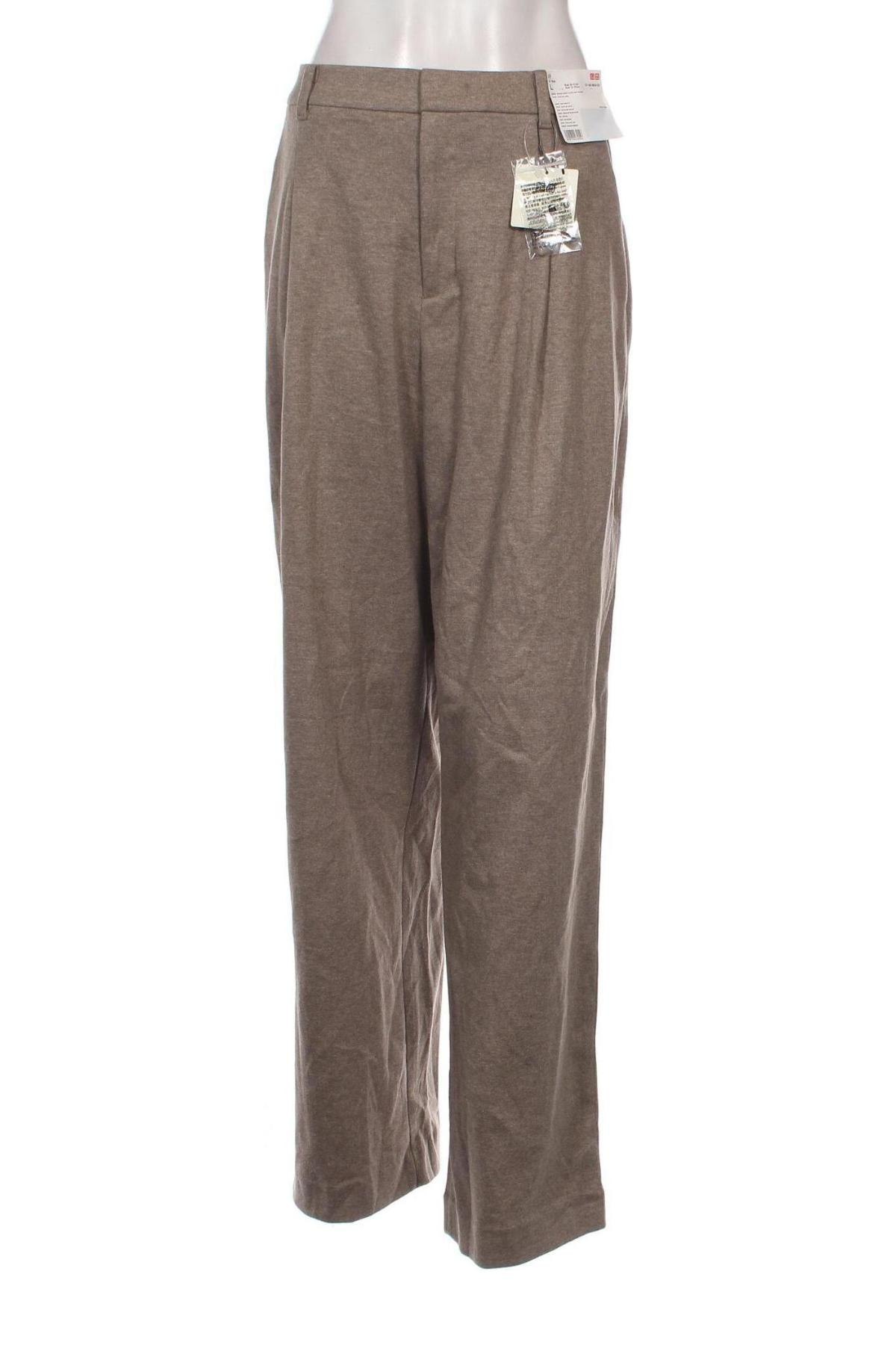 Pantaloni de femei Uniqlo, Mărime L, Culoare Bej, Preț 286,18 Lei