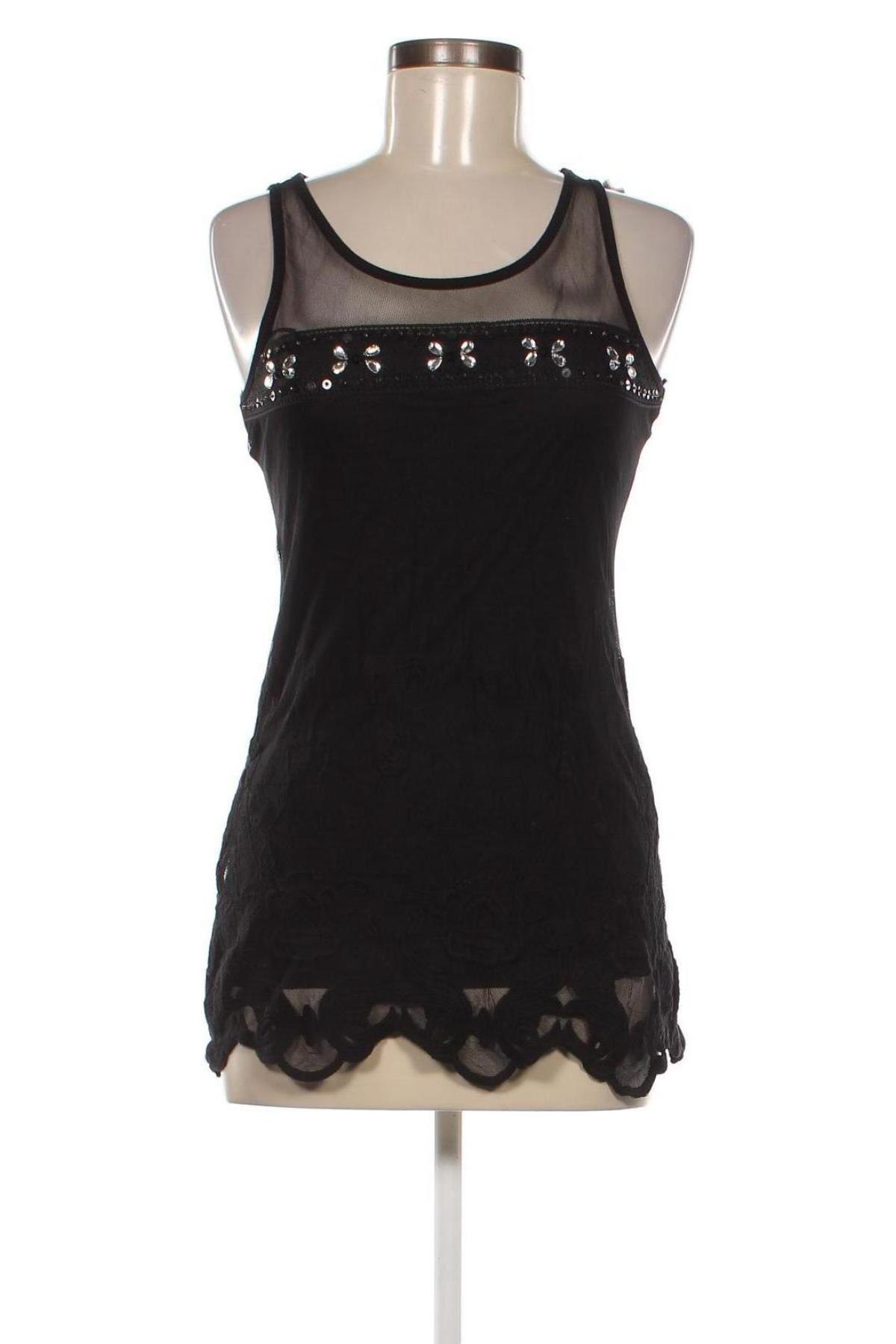 Γυναικείο αμάνικο μπλουζάκι Clara Vitti, Μέγεθος XS, Χρώμα Μαύρο, Τιμή 6,84 €