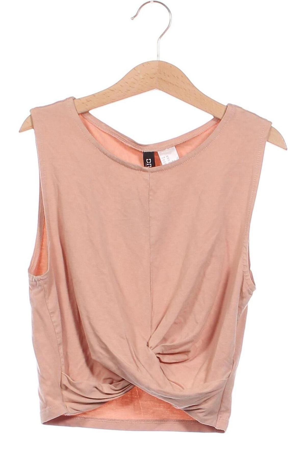Γυναικείο αμάνικο μπλουζάκι H&M Divided, Μέγεθος XS, Χρώμα  Μπέζ, Τιμή 3,79 €