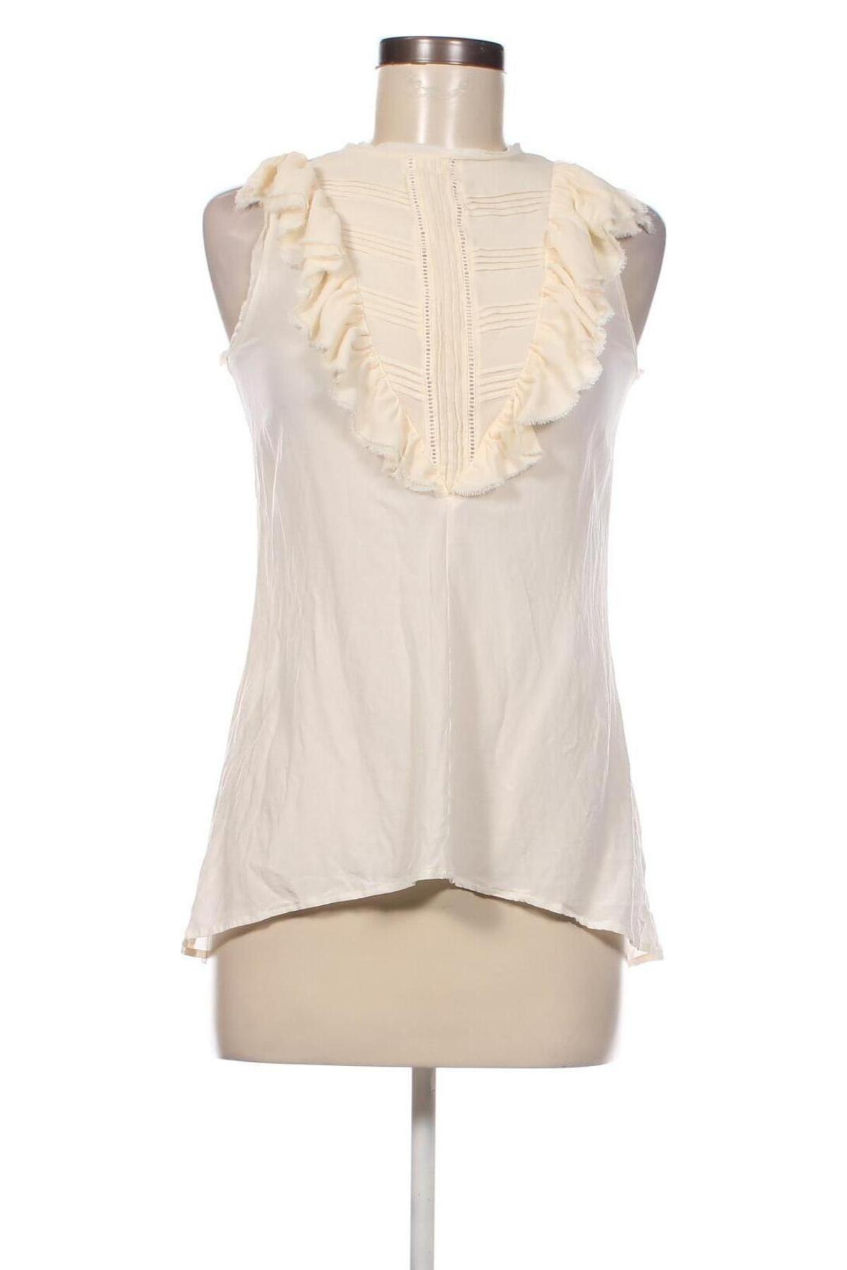 Γυναικείο αμάνικο μπλουζάκι Pinko, Μέγεθος S, Χρώμα Εκρού, Τιμή 60,31 €