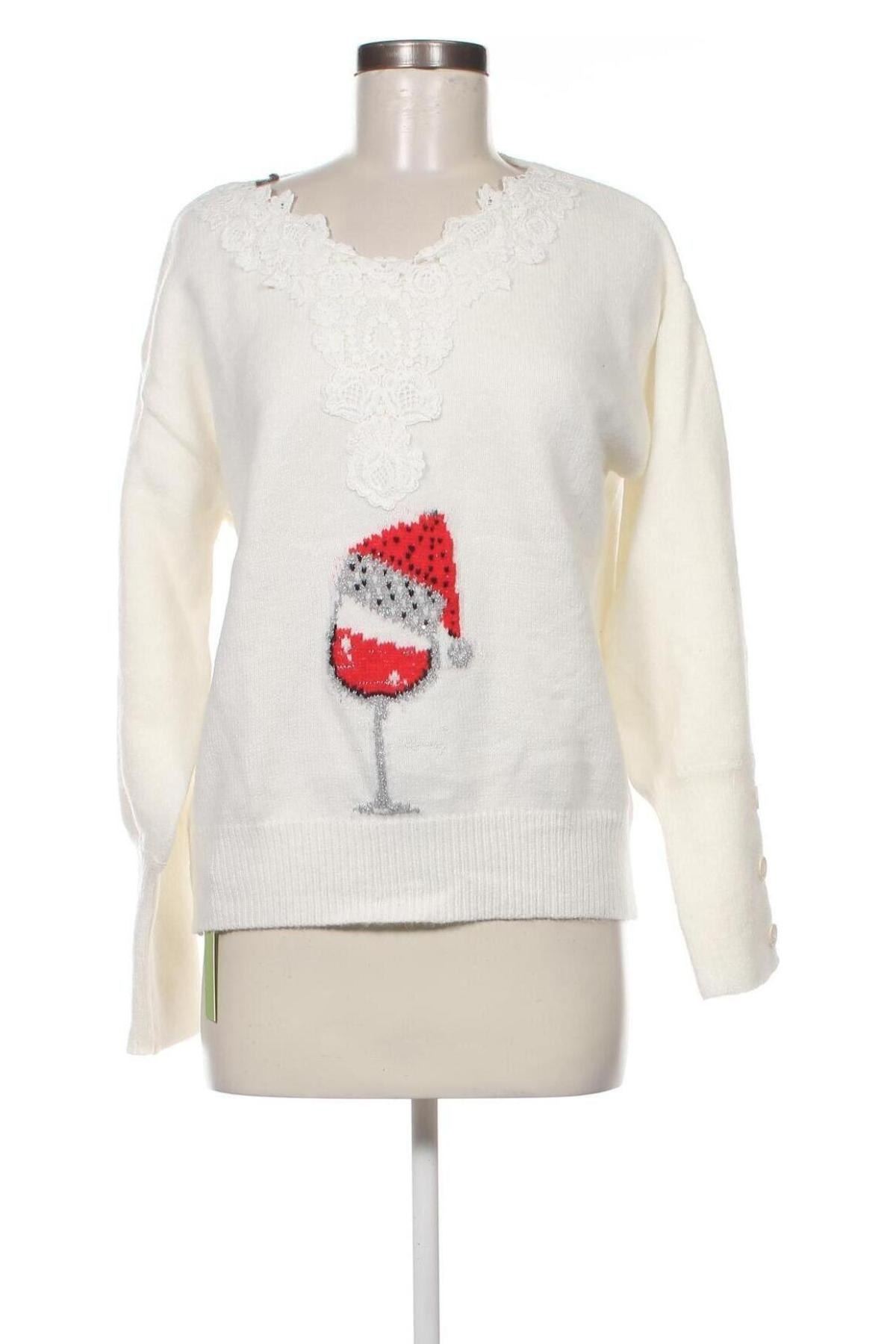 Γυναικείο πουλόβερ, Μέγεθος M, Χρώμα Λευκό, Τιμή 4,84 €