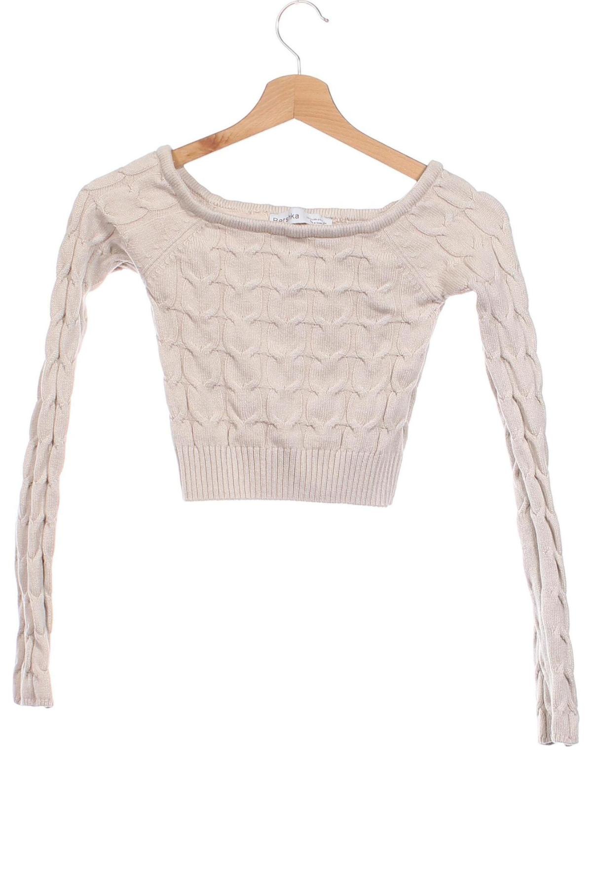 Damenpullover Bershka, Größe XS, Farbe Beige, Preis 14,83 €