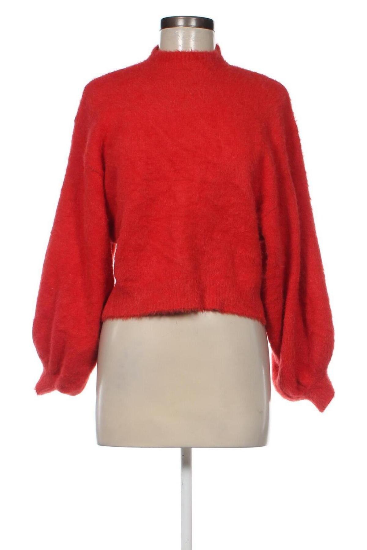 Pulover de femei Bershka, Mărime S, Culoare Roșu, Preț 31,23 Lei