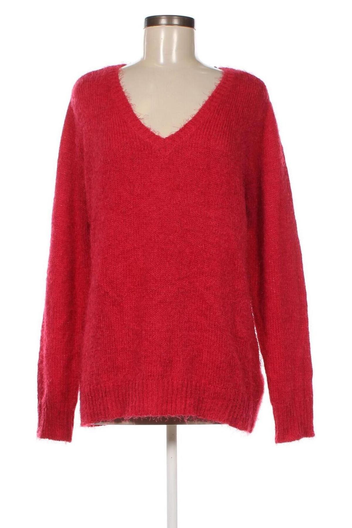 Дамски пуловер Bpc Bonprix Collection, Размер XL, Цвят Червен, Цена 11,48 лв.
