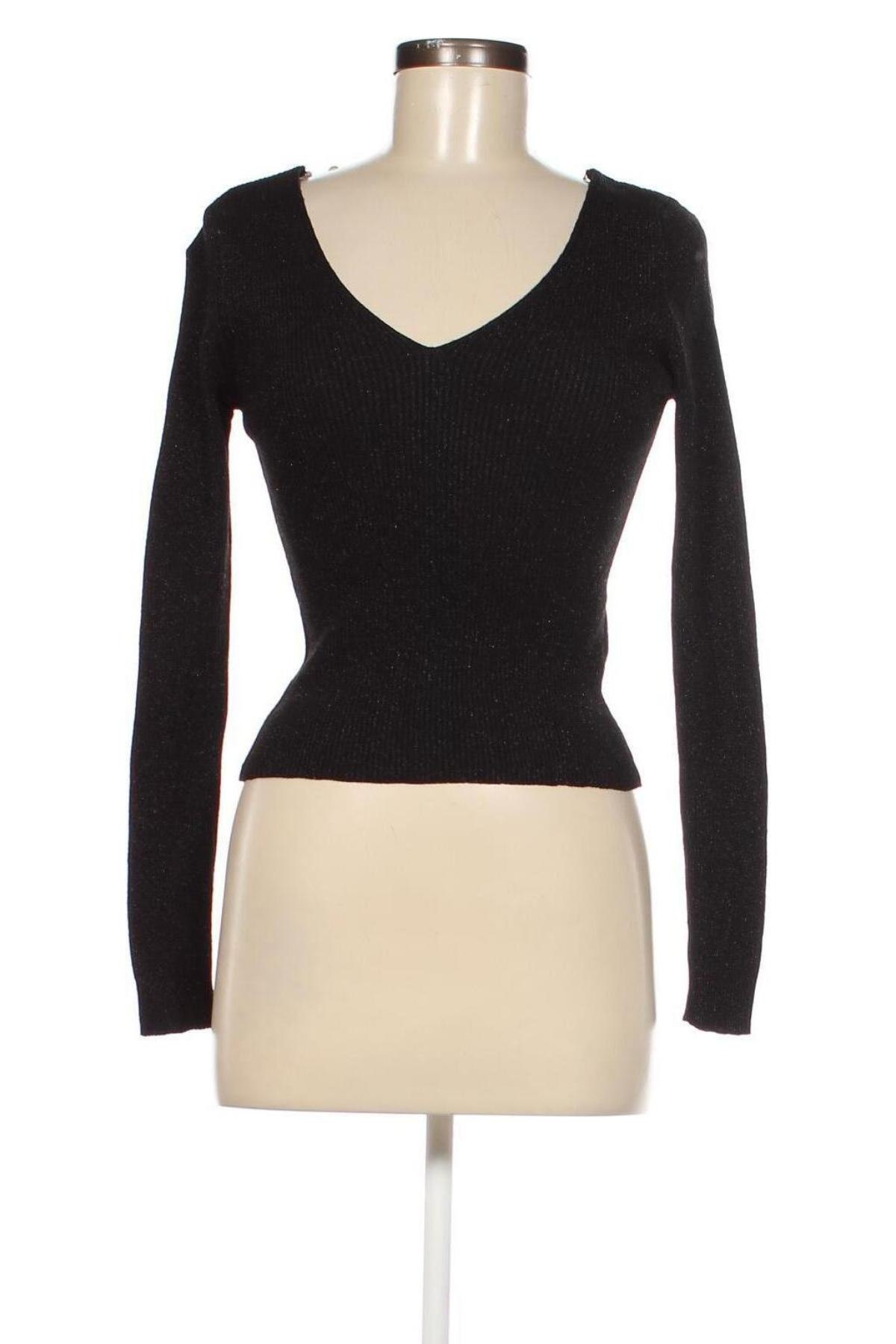 Дамски пуловер Defacto, Размер M, Цвят Черен, Цена 6,38 лв.